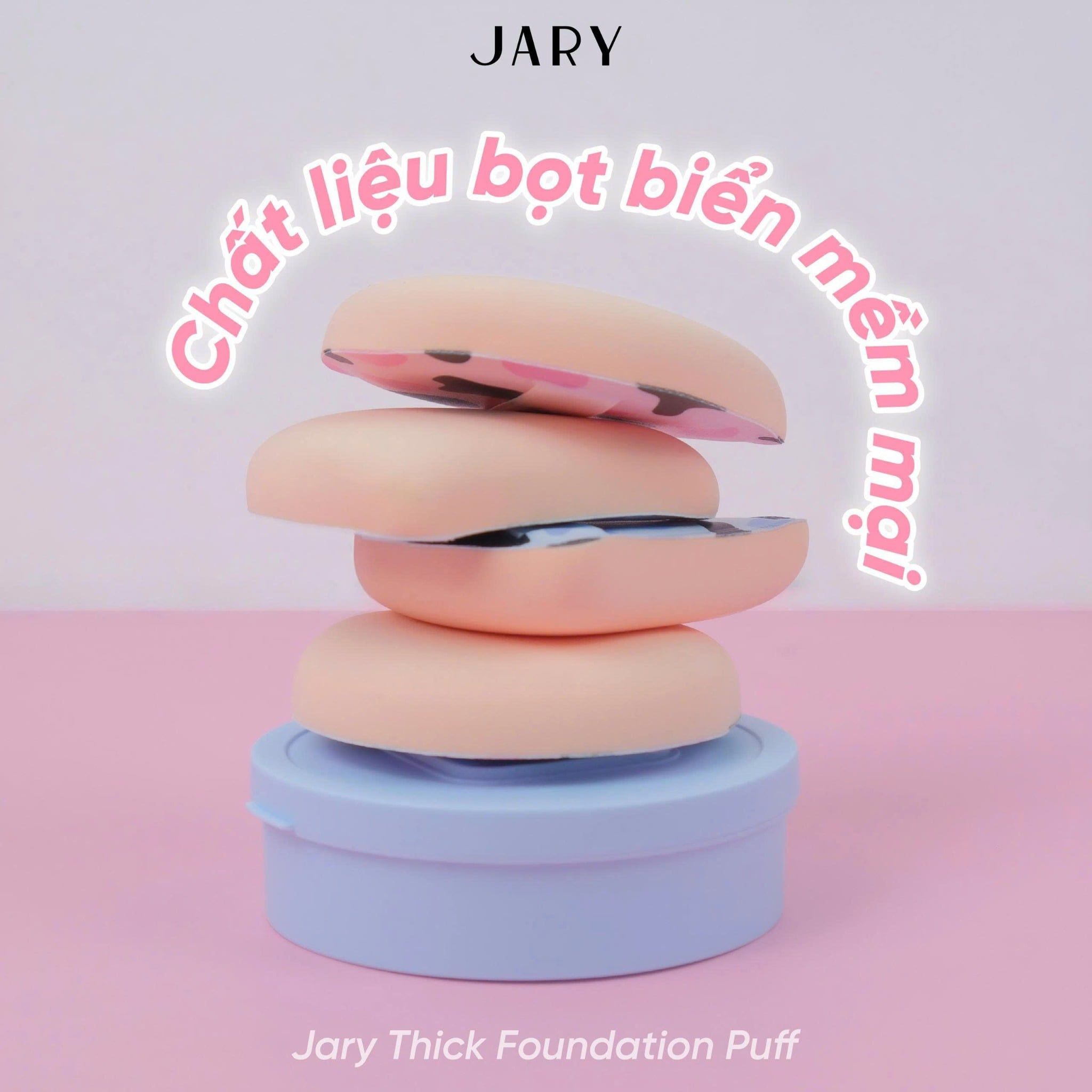 MÚT TÁN KEM NỀN DÀY JARY THICK FOUNDATION PUFF - HÌNH TAM GIÁC