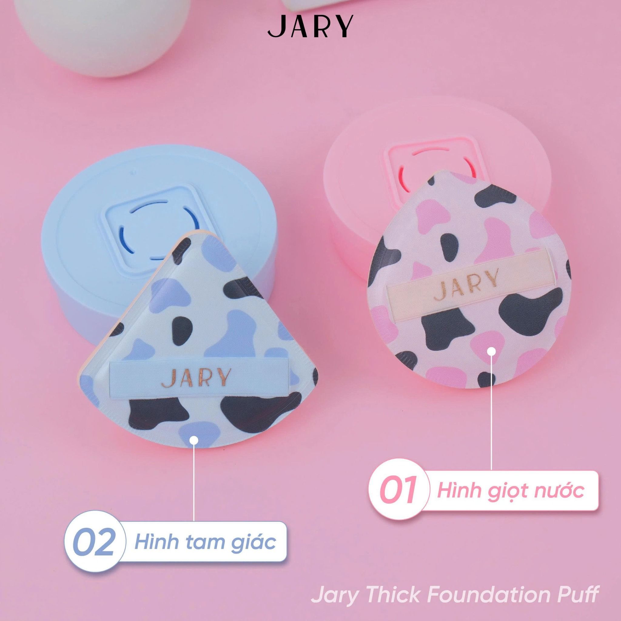 MÚT TÁN KEM NỀN DÀY JARY THICK FOUNDATION PUFF - HÌNH TAM GIÁC
