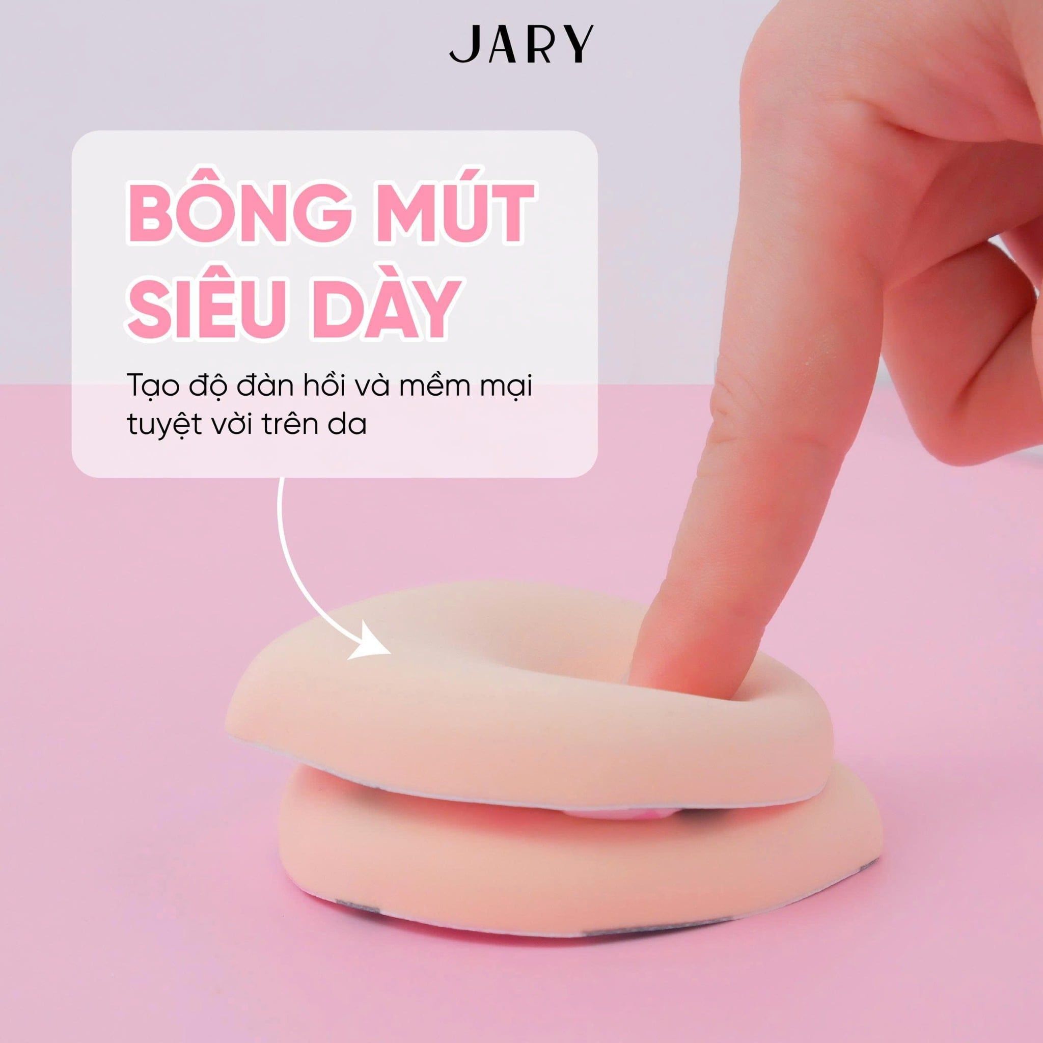 MÚT TÁN KEM NỀN DÀY JARY THICK FOUNDATION PUFF - HÌNH TAM GIÁC