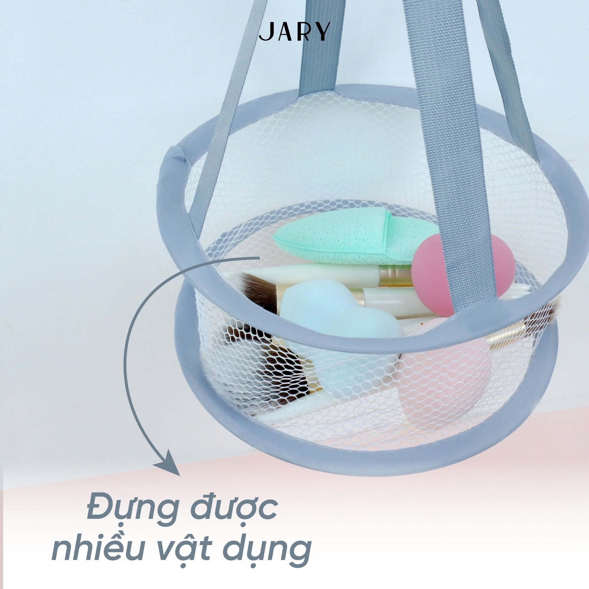 GIỎ TREO PHƠI KHÔ CỌ TRANG ĐIỂM JARY HANGING BRUSH BASKET