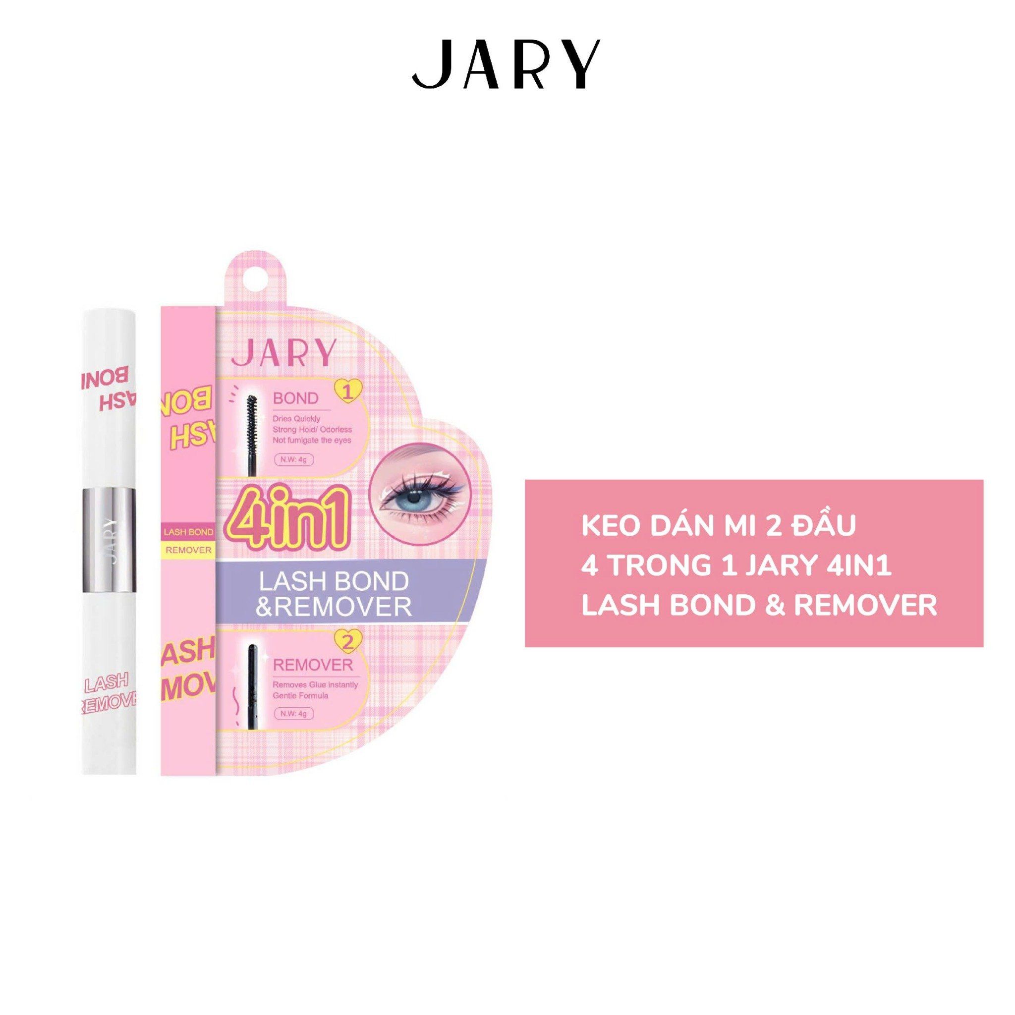 KEO DÁN MI 2 ĐẦU 4 TRONG 1 JARY 4IN1 LASH BOND & REMOVER
