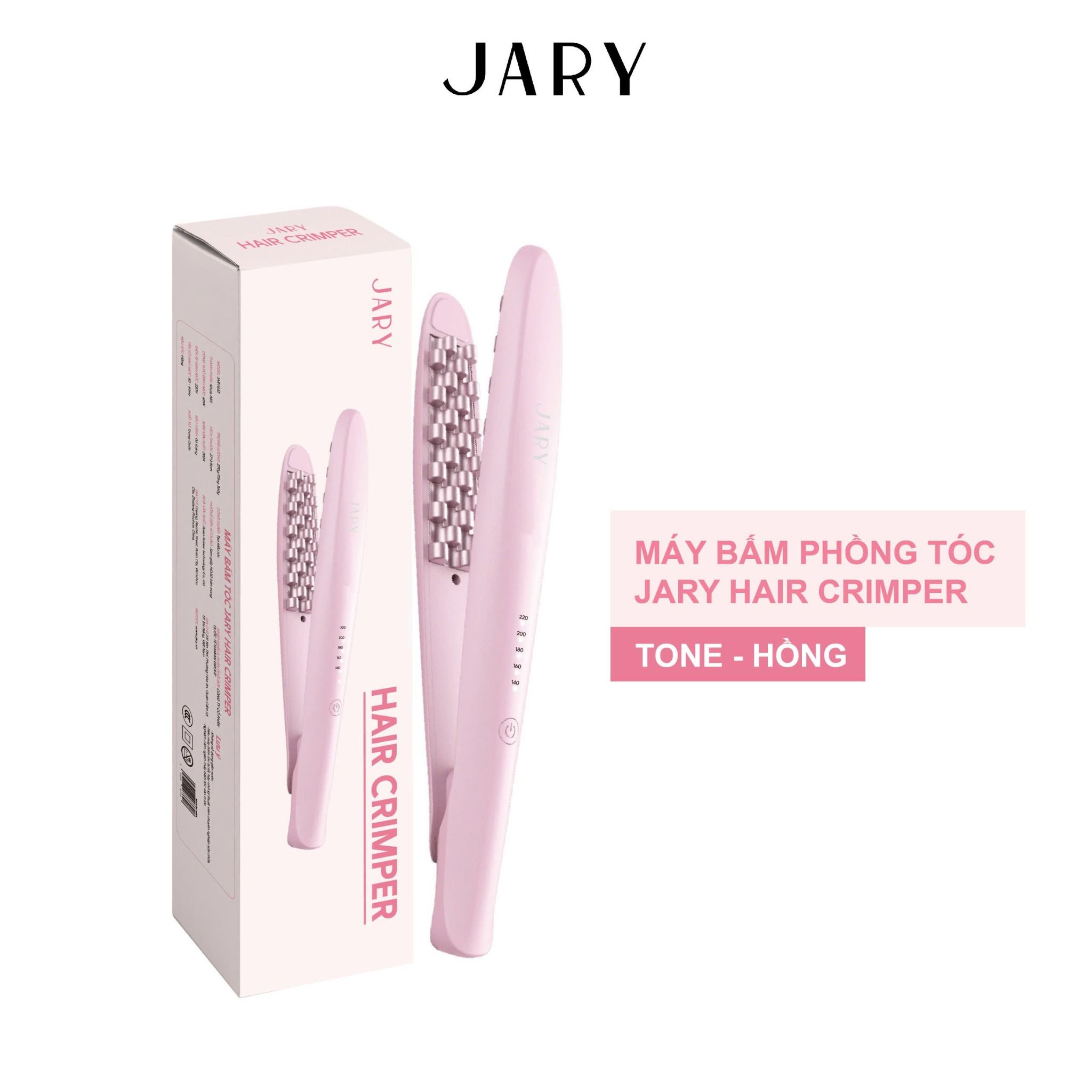 MÁY BẤM TÓC JARY HAIR CRIMPER - TONE HỒNG