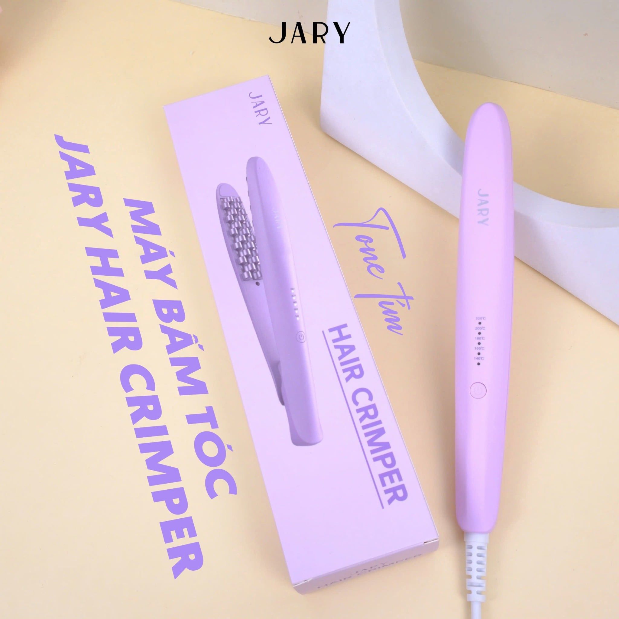 MÁY BẤM PHỒNG TÓC JARY HAIR CRIMPER - TONE TÍM