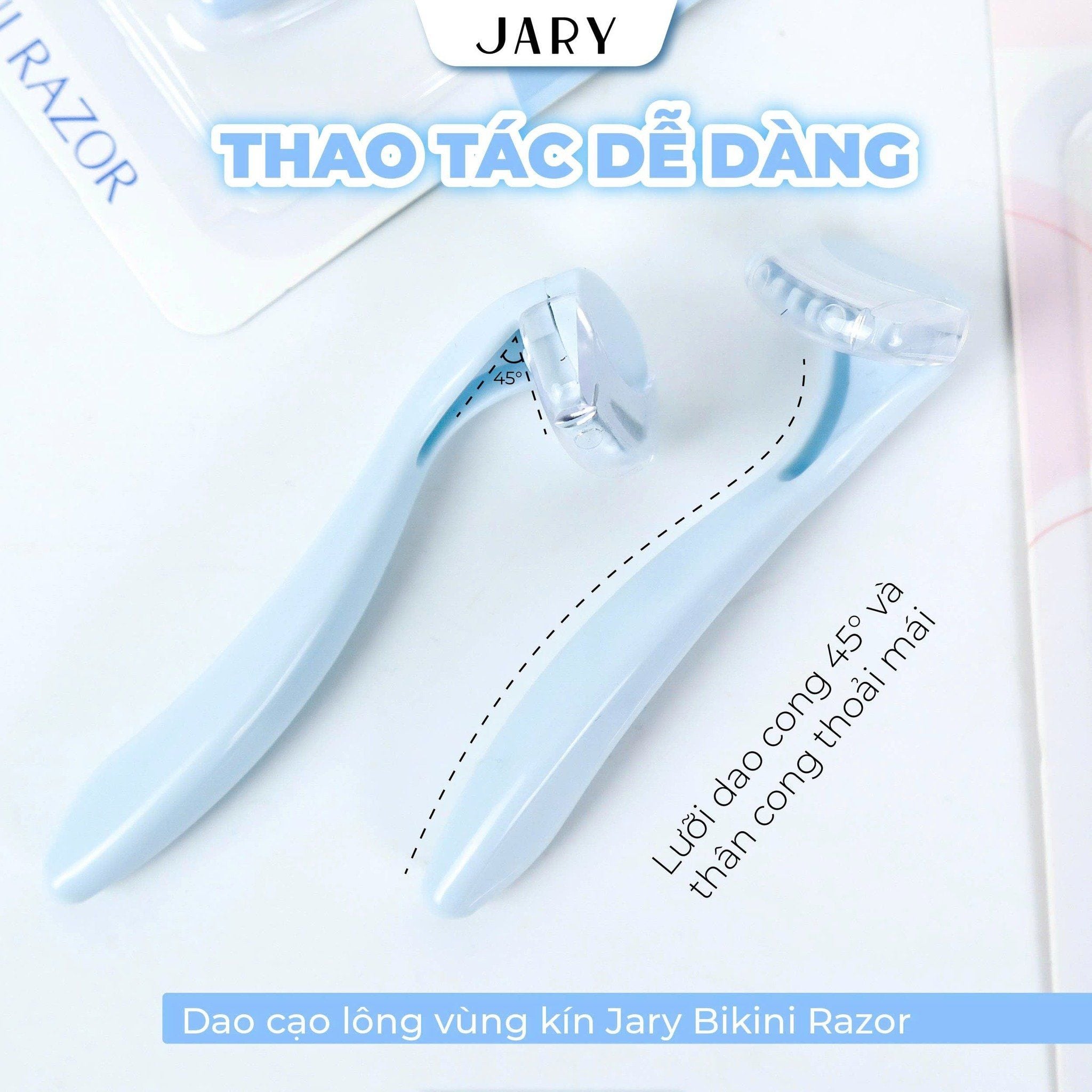 DAO CẠO LÔNG VÙNG KÍN JARY BIKINI RAZOR - SET 2 CÁI - MÀU HỒNG
