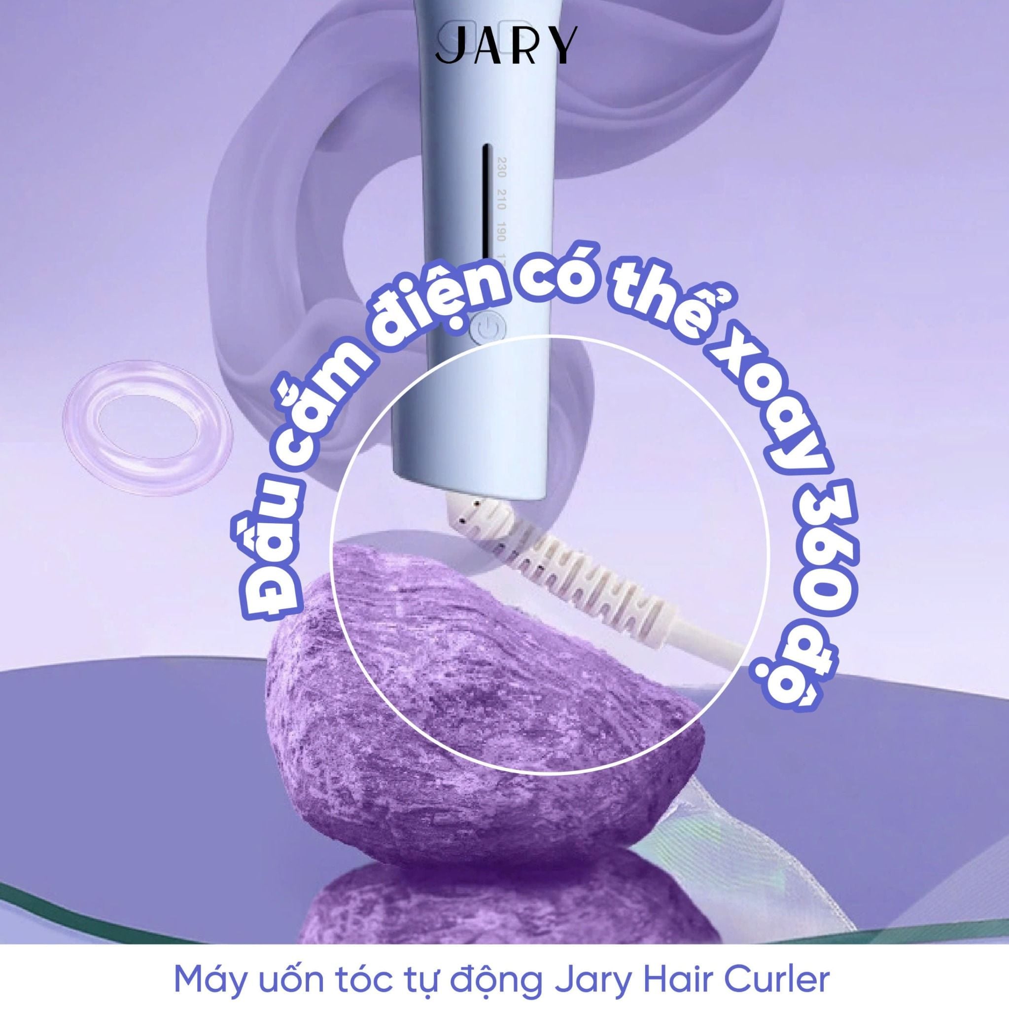 MÁY UỐN TÓC TỰ ĐỘNG JARY HAIR CURLER - TONE XANH TÍM