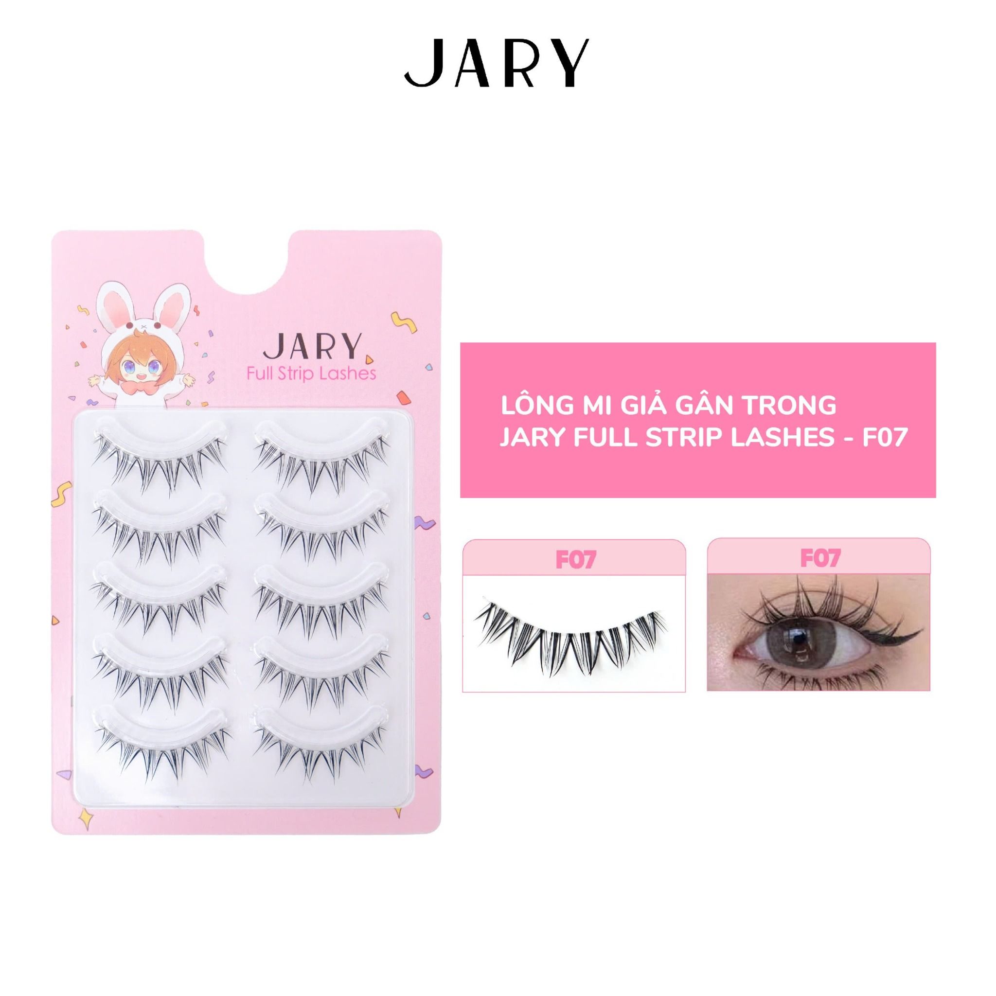 LÔNG MI GIẢ GÂN TRONG JARY FULL STRIP LASHES - F07