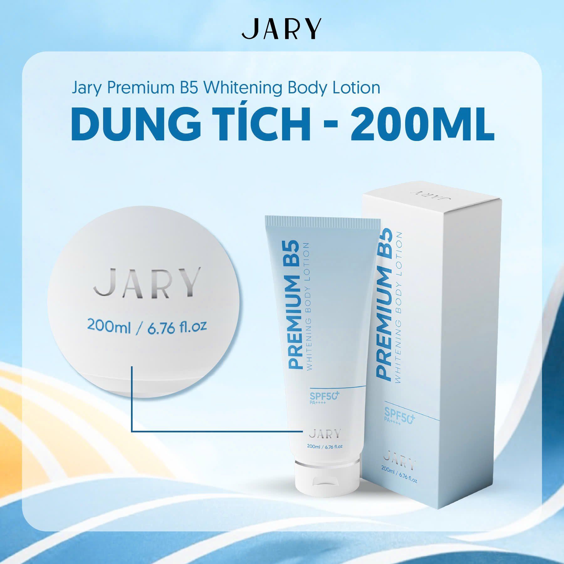 KEM DƯỠNG TRẮNG DA BODY B5 JARY PREMIUM B5 WHITENING BODY LOTION 200ML