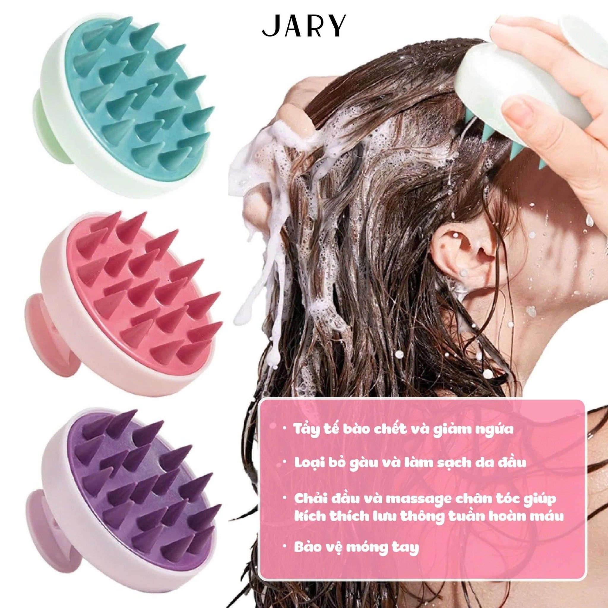 LƯỢC GỘI ĐẦU JARY SCALP MASSAGING SHAMPOO BRUSH