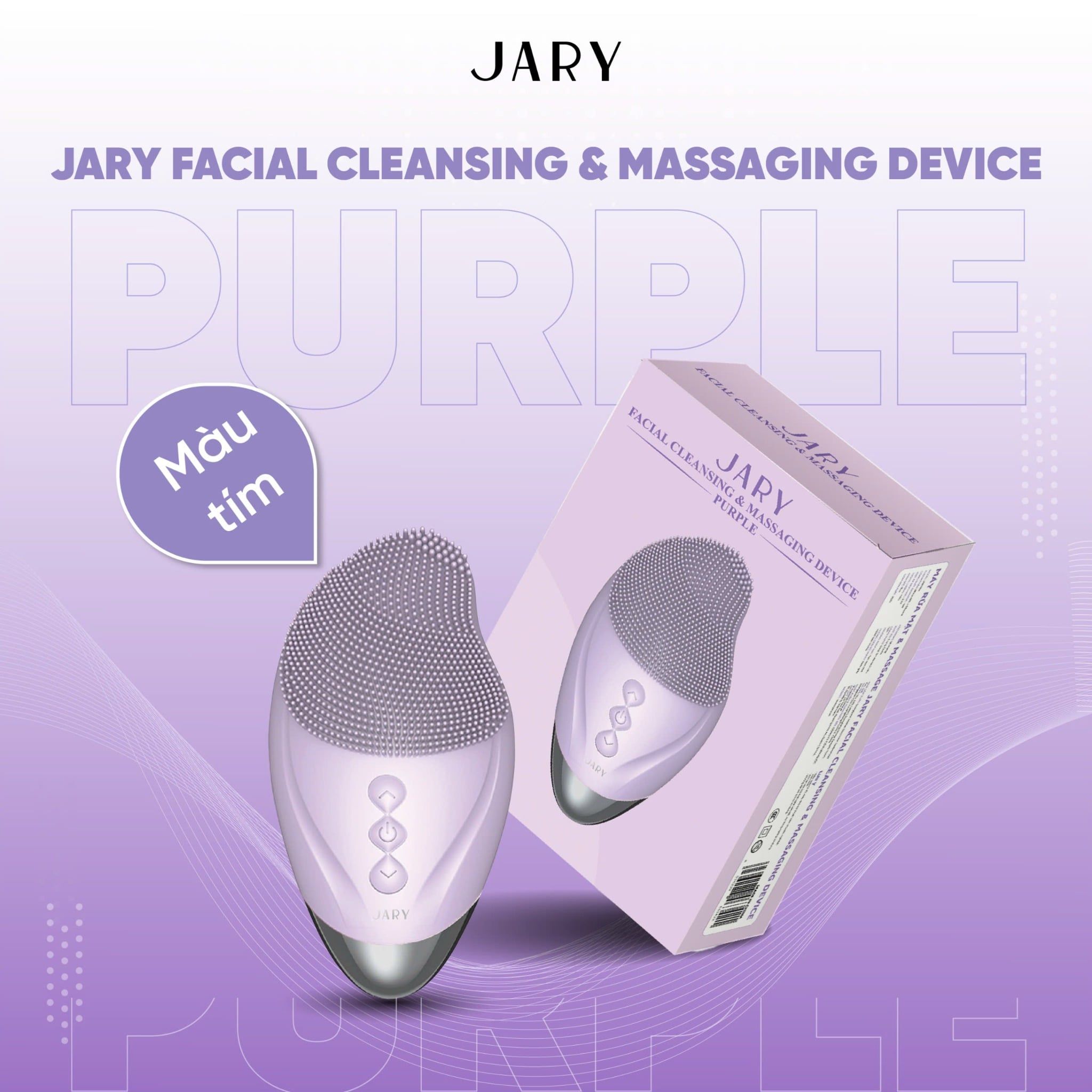 MÁY RỬA MẶT JARY FACIAL CLEANSING & MASSAGING DEVICE - MÀU TÍM