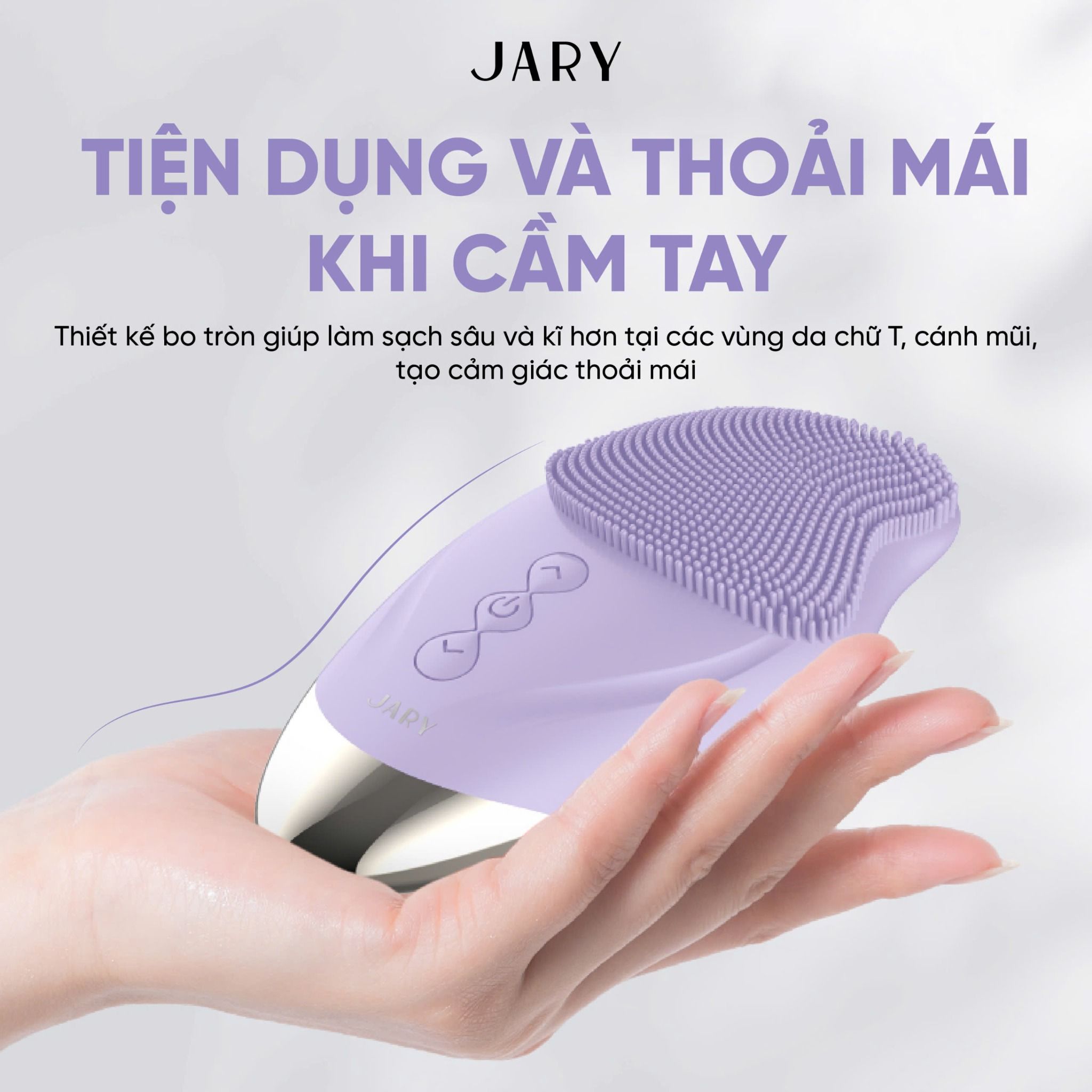 MÁY RỬA MẶT JARY FACIAL CLEANSING & MASSAGING DEVICE - MÀU TÍM