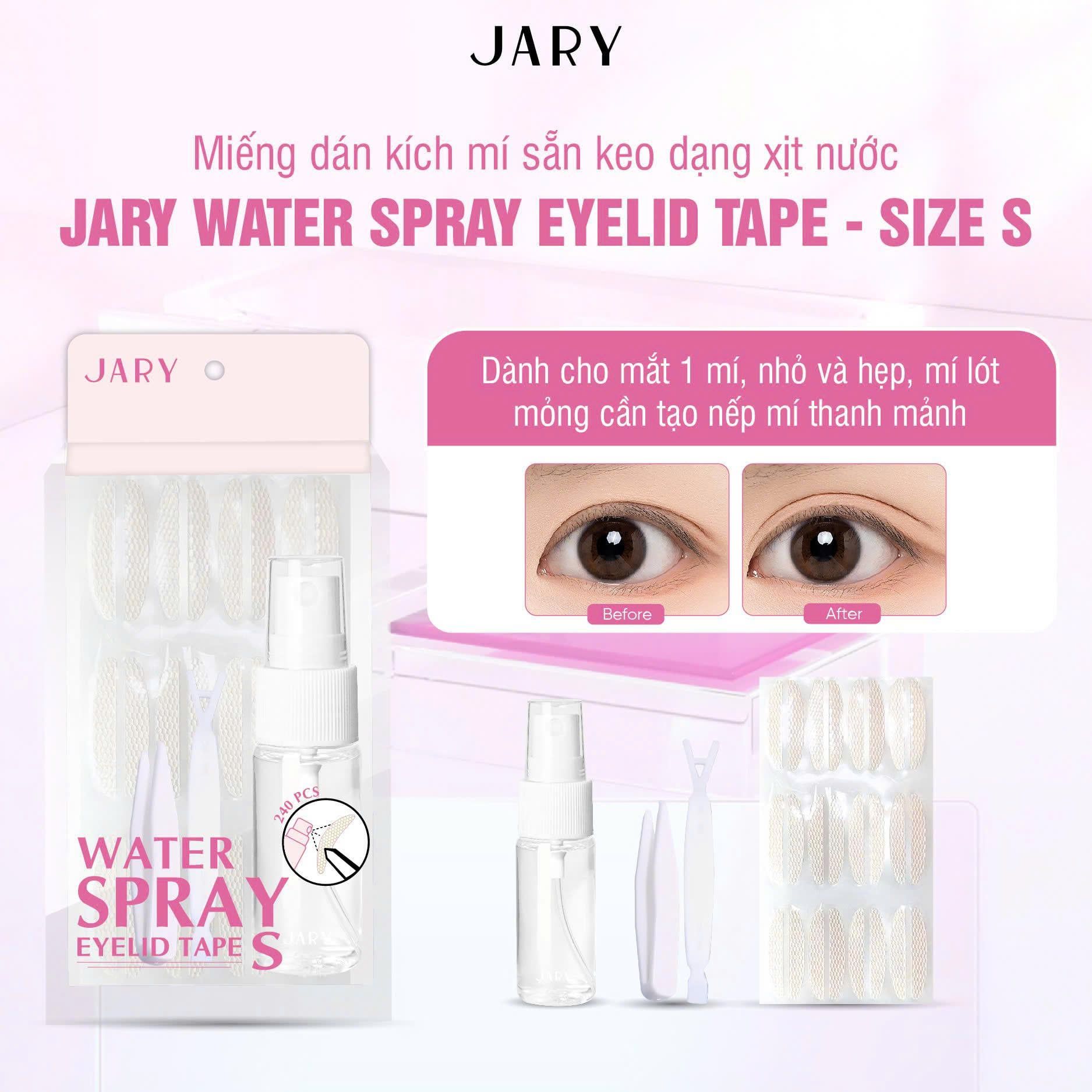 MIẾNG DÁN MÍ LƯỚI SẴN KEO DẠNG XỊT NƯỚC JARY WATER SPRAY EYELID TAPE - SIZE S