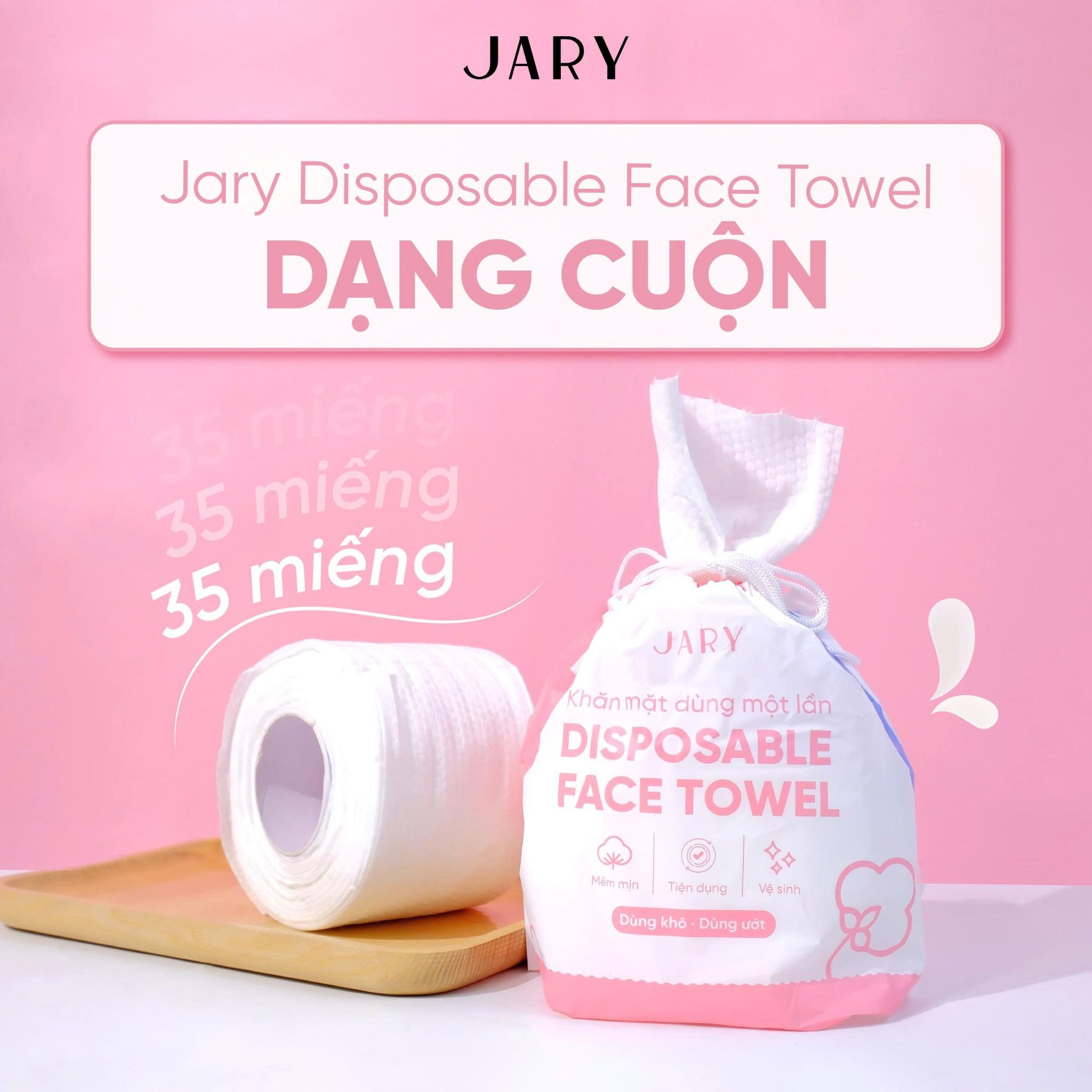 KHĂN MẶT DÙNG MỘT LẦN JARY DISPOSABLE FACE TOWEL - DẠNG CUỘN