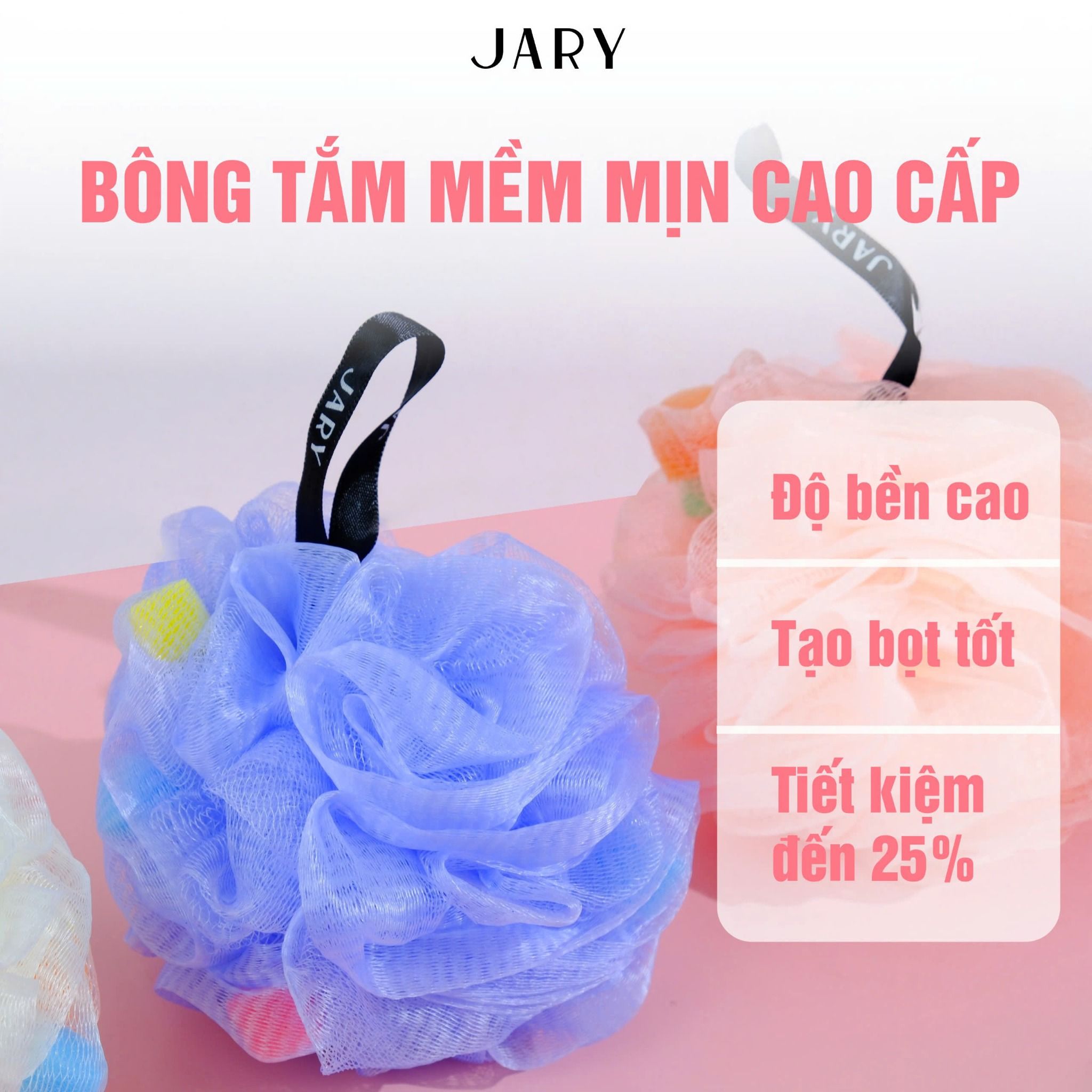 BÔNG TẮM XƠ MƯỚP CÓ MÚT JARY LOOFAH SPONGE 50G