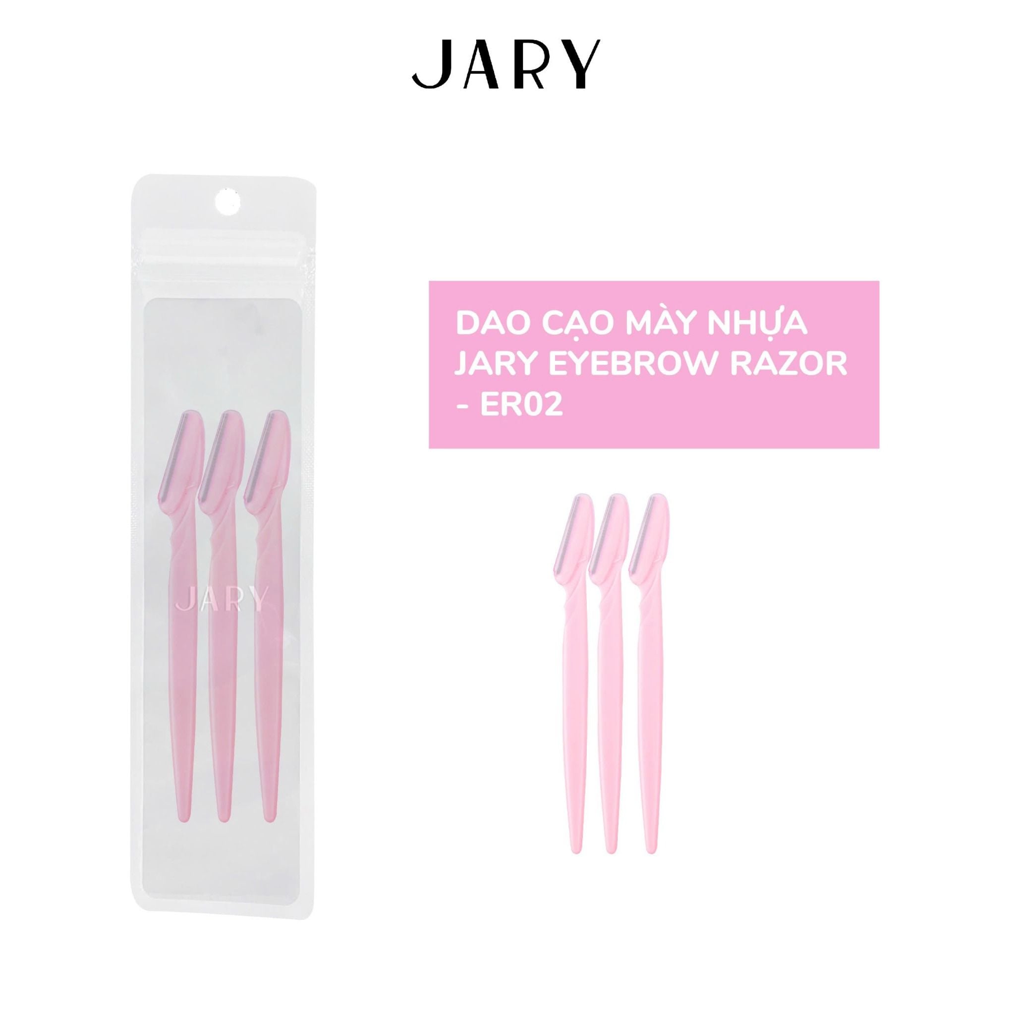 DAO CẠO MÀY NHỰA JARY EYEBROW RAZOR - SET 3 CÁI - ER02