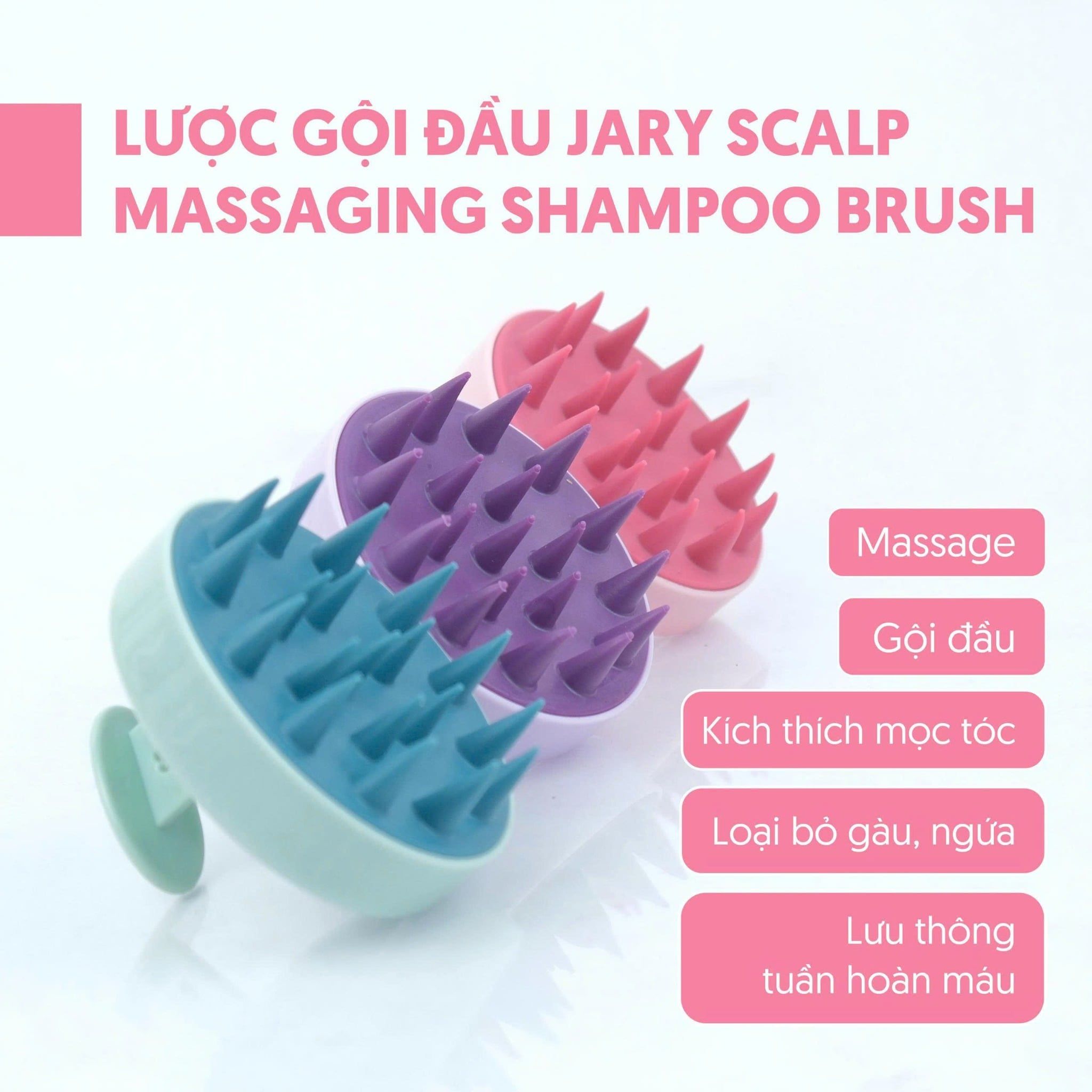 LƯỢC GỘI ĐẦU JARY SCALP MASSAGING SHAMPOO BRUSH