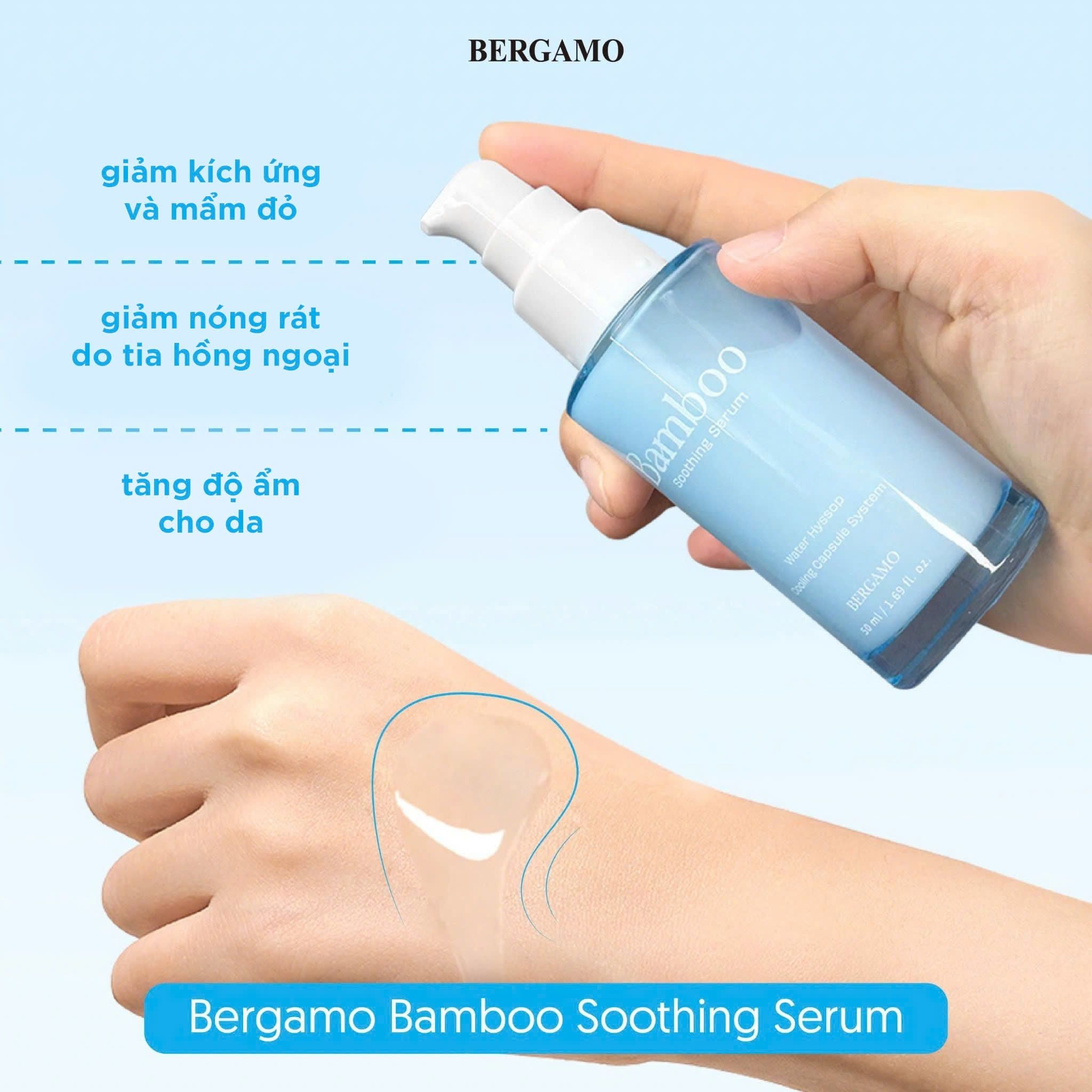 TINH CHẤT PHỤC HỒI CẤP ẨM BERGAMO BAMBOO SOOTHING SERUM