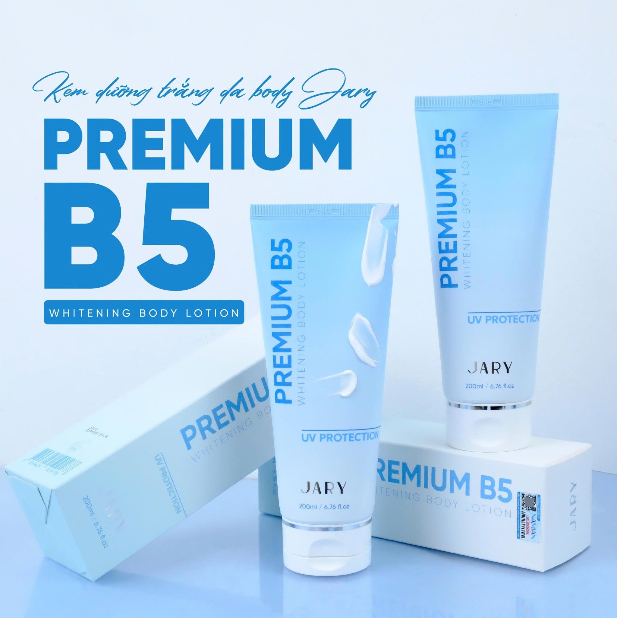 KEM DƯỠNG TRẮNG DA BODY B5 JARY PREMIUM B5 WHITENING BODY LOTION 200ML