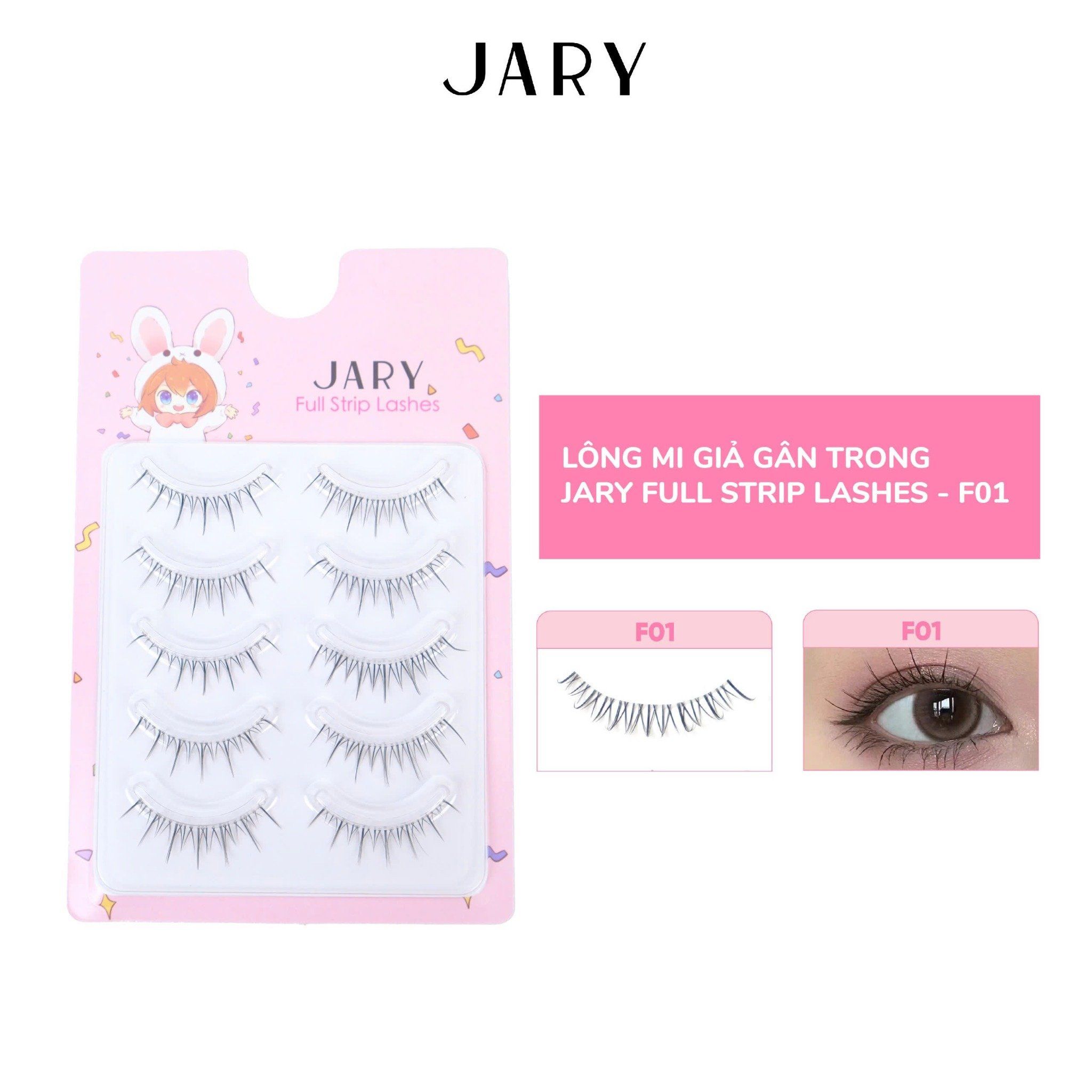 LÔNG MI GIẢ GÂN TRONG JARY FULL STRIP LASHES - F01