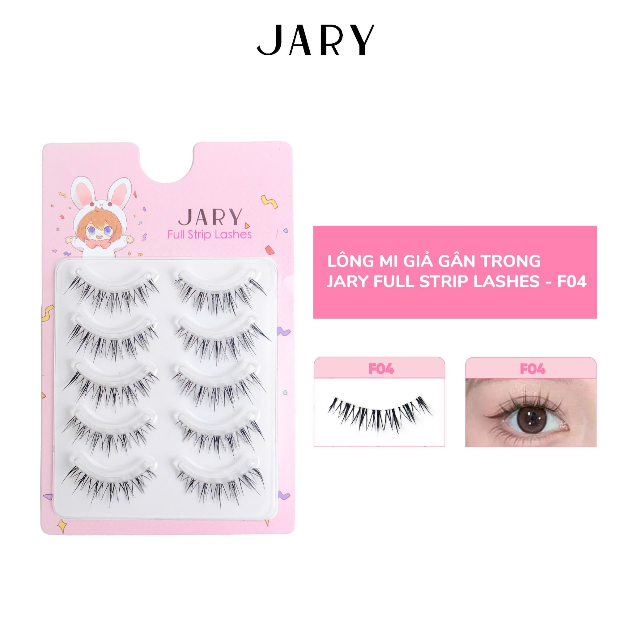 LÔNG MI GIẢ GÂN TRONG JARY FULL STRIP LASHES - F04