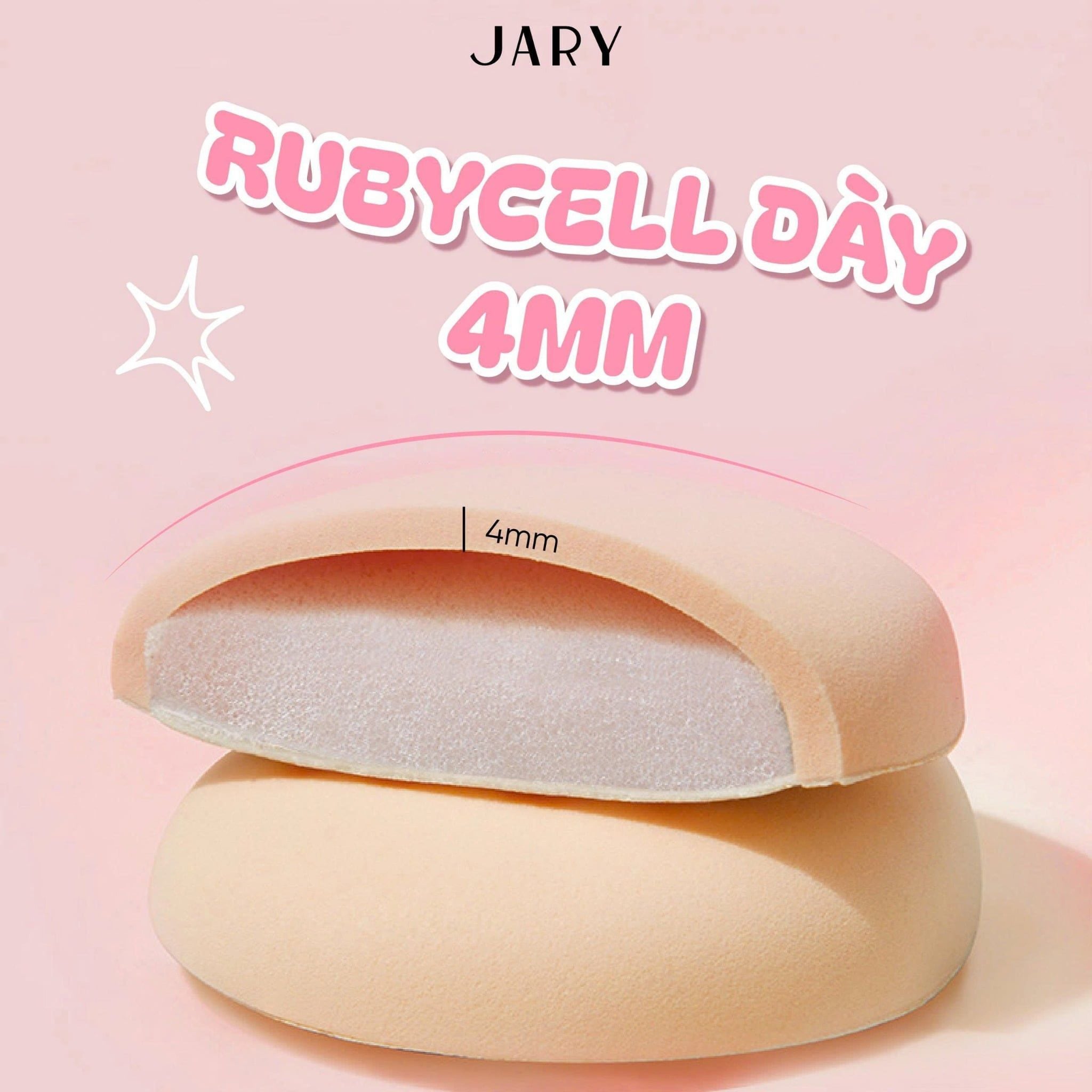 MÚT TÁN KEM NỀN DÀY JARY THICK FOUNDATION PUFF - HÌNH GIỌT NƯỚC