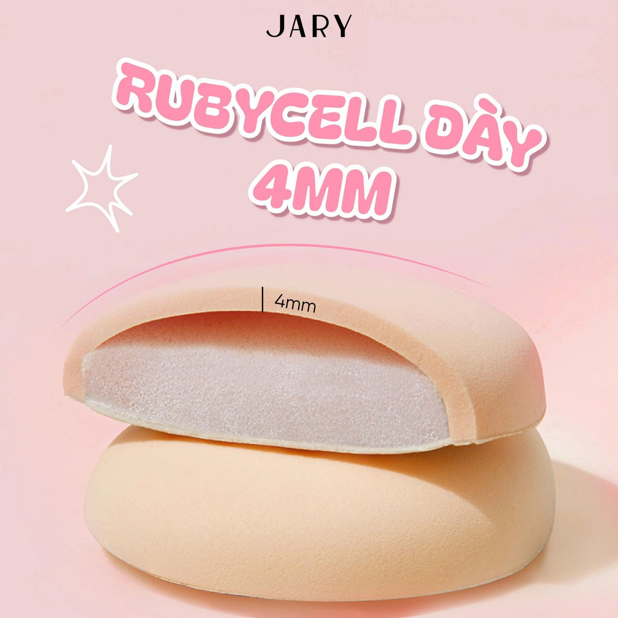 MÚT TÁN KEM NỀN DÀY JARY THICK FOUNDATION PUFF - HÌNH GIỌT NƯỚC