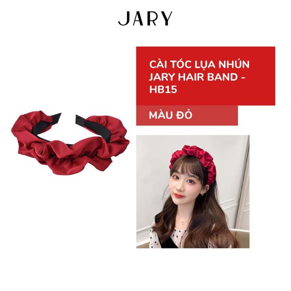 CÀI TÓC LỤA NHÚN JARY HAIR BAND -  HB15 - MÀU ĐỎ