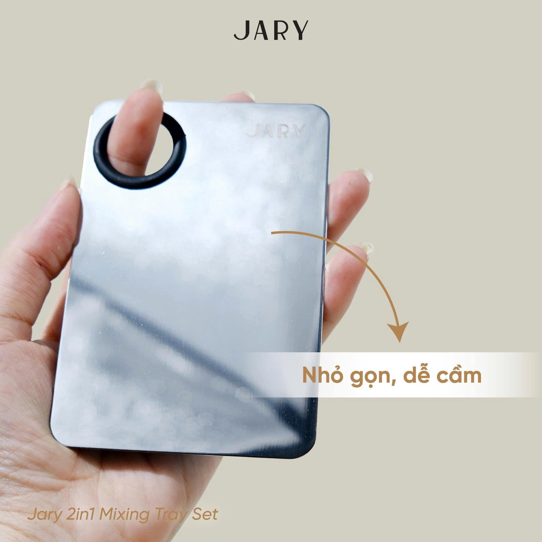BỘ DỤNG CỤ KHAY THÌA TRỘN 2IN1 DÀNH CHO MAKEUP AIRTIST JARY 2IN1 MIXING TRAY