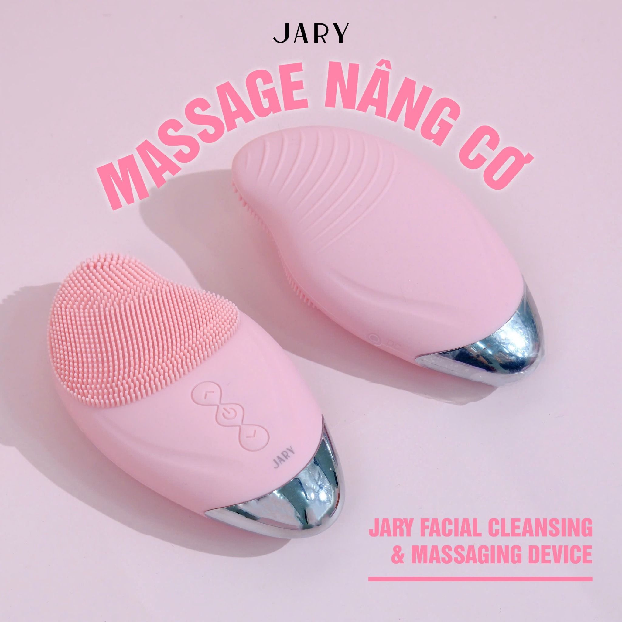 MÁY RỬA MẶT JARY FACIAL CLEANSING & MASSAGING DEVICE - MÀU HỒNG