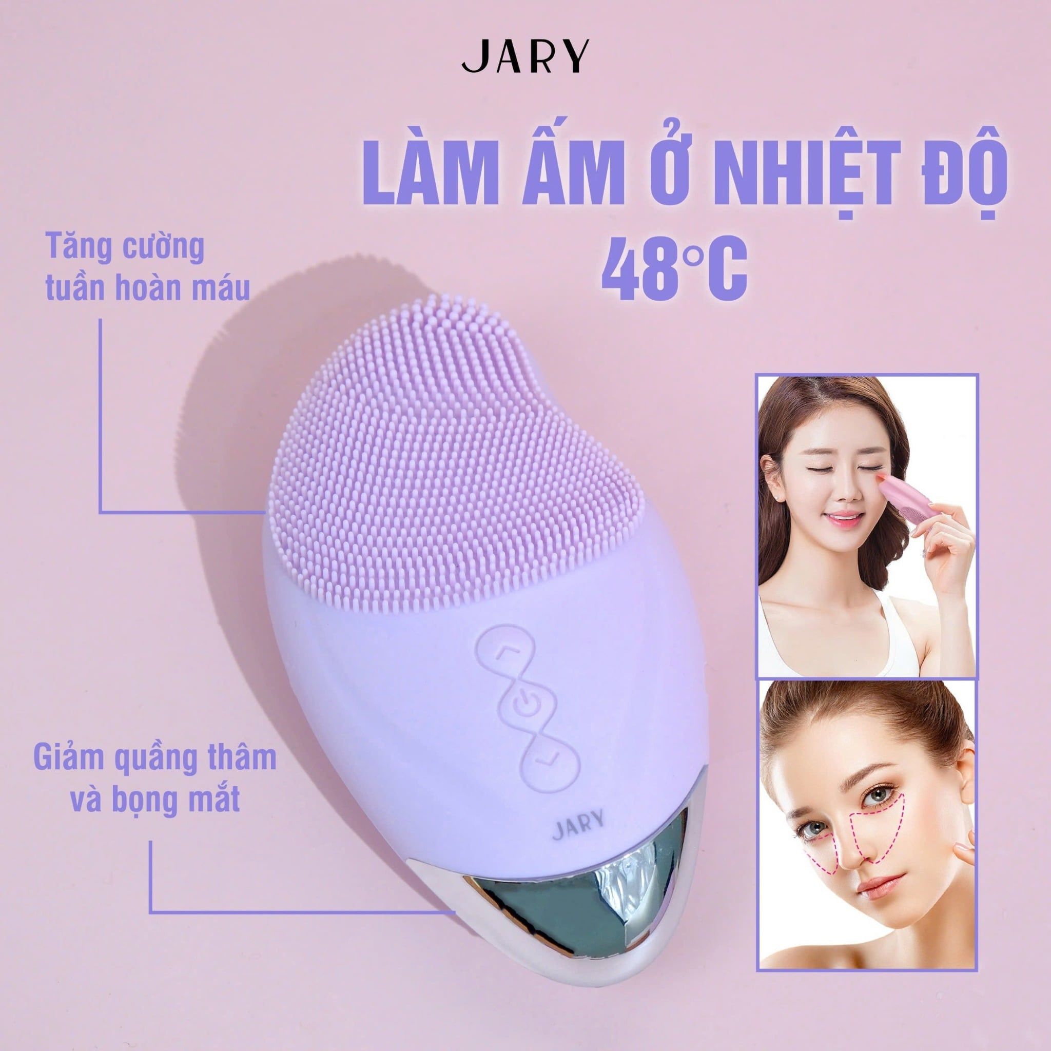 MÁY RỬA MẶT JARY FACIAL CLEANSING & MASSAGING DEVICE - MÀU TÍM