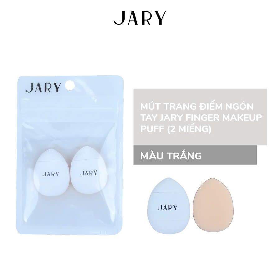 MÚT NGÓN TAY JARY FINGER MAKEUP PUFF (2 MIẾNG) - MÀU TRẮNG