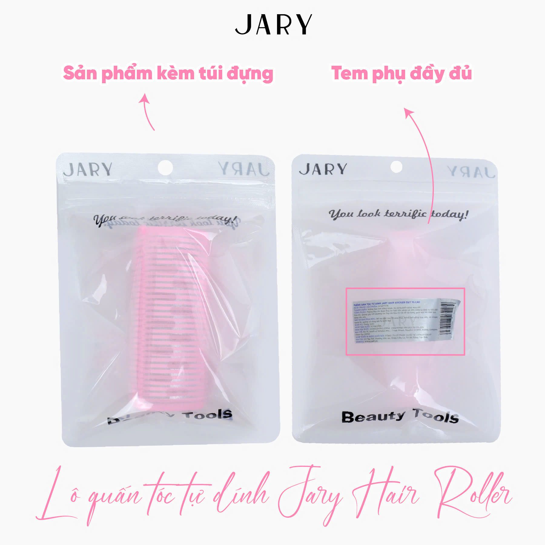 LÔ QUẤN TÓC TỰ DÍNH JARY HAIR ROLLER - 4CM