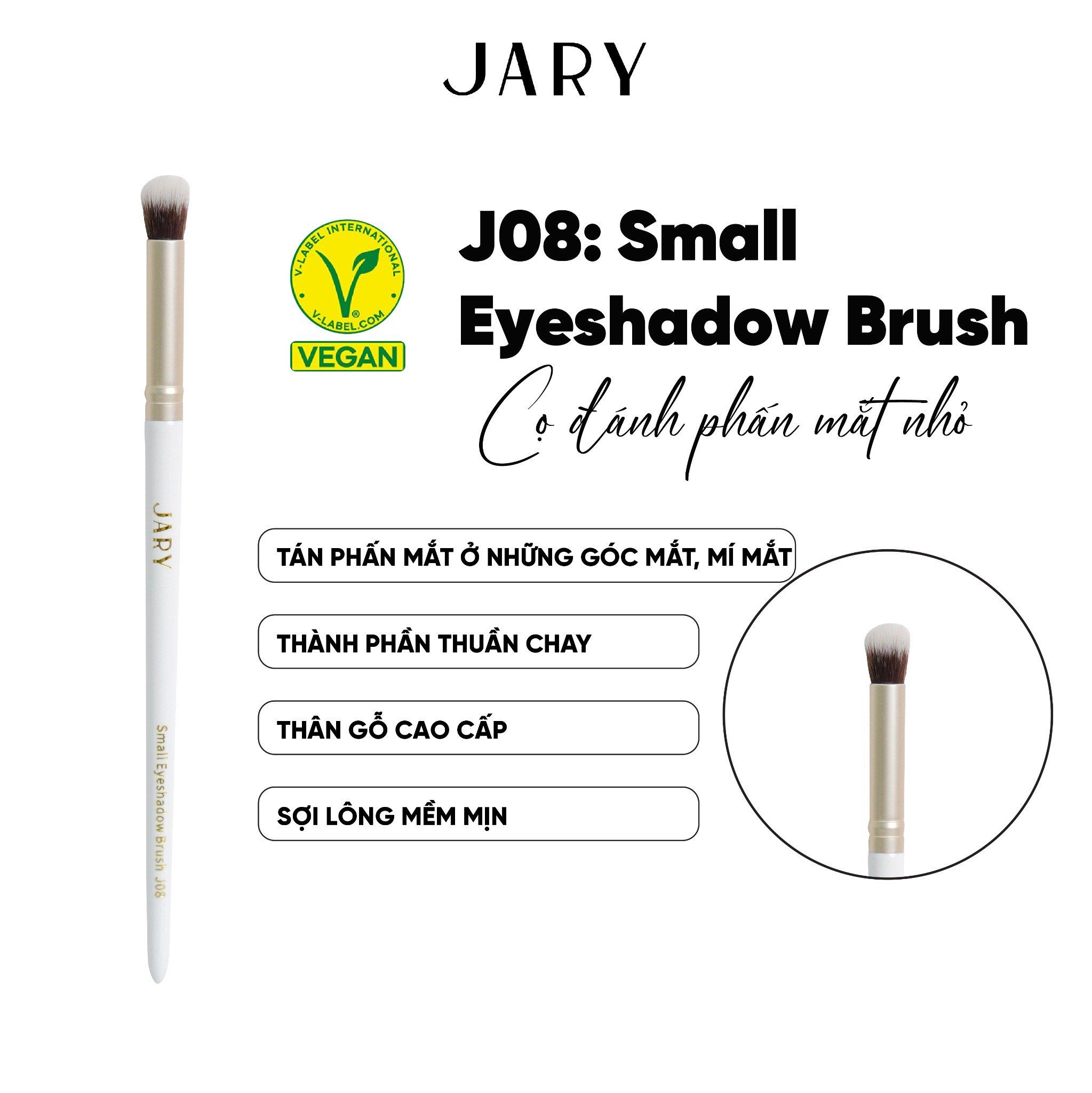 CỌ TÁN PHẤN MẮT NHỎ JARY SMALL EYESHADOW BRUSH J08