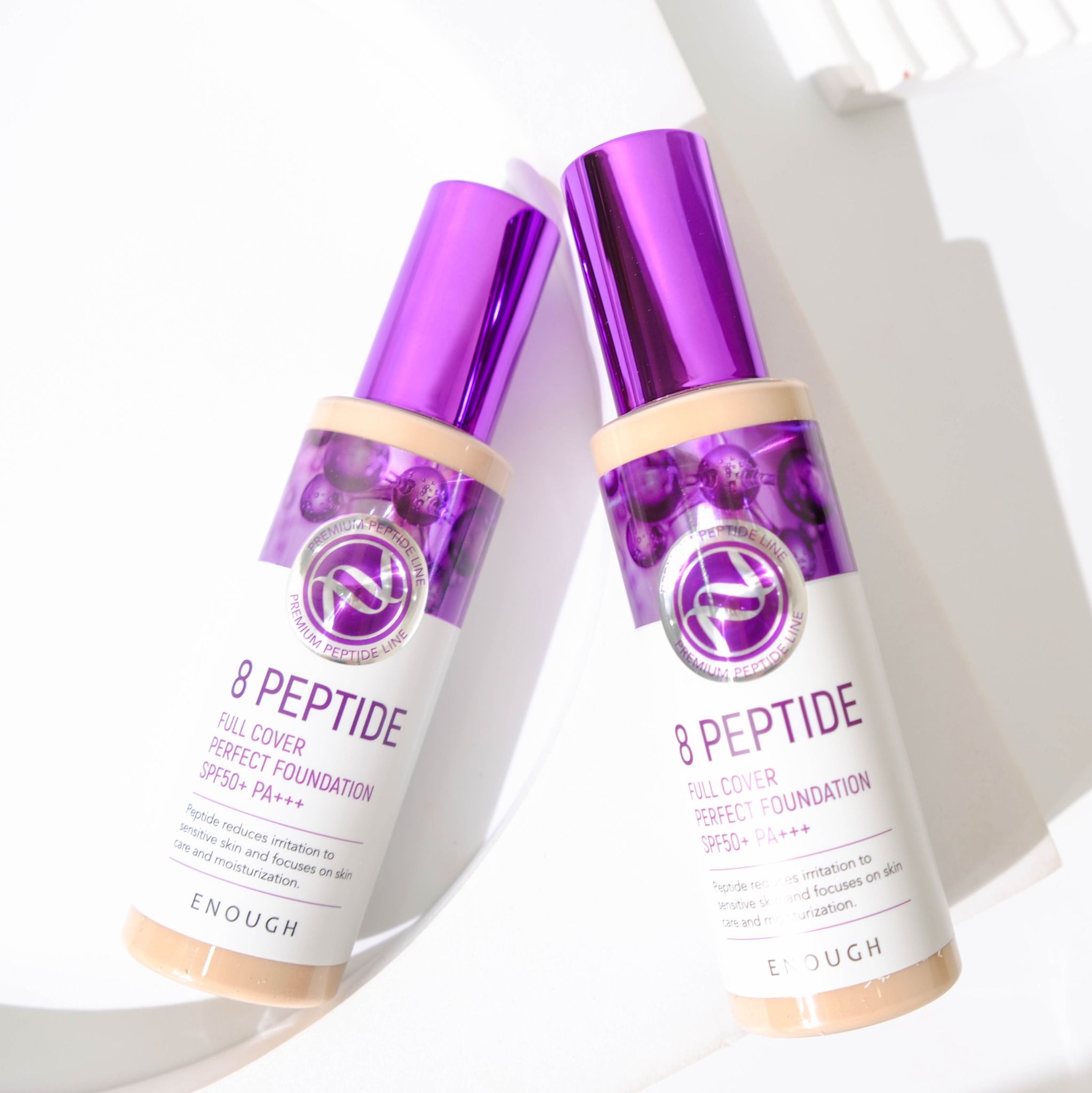 KEM NỀN PEPTIDE CAO CẤP ENOUGH PREMIUM 8 PEPTIDE FULL COVER PERFECT FOUNDATION 100ML