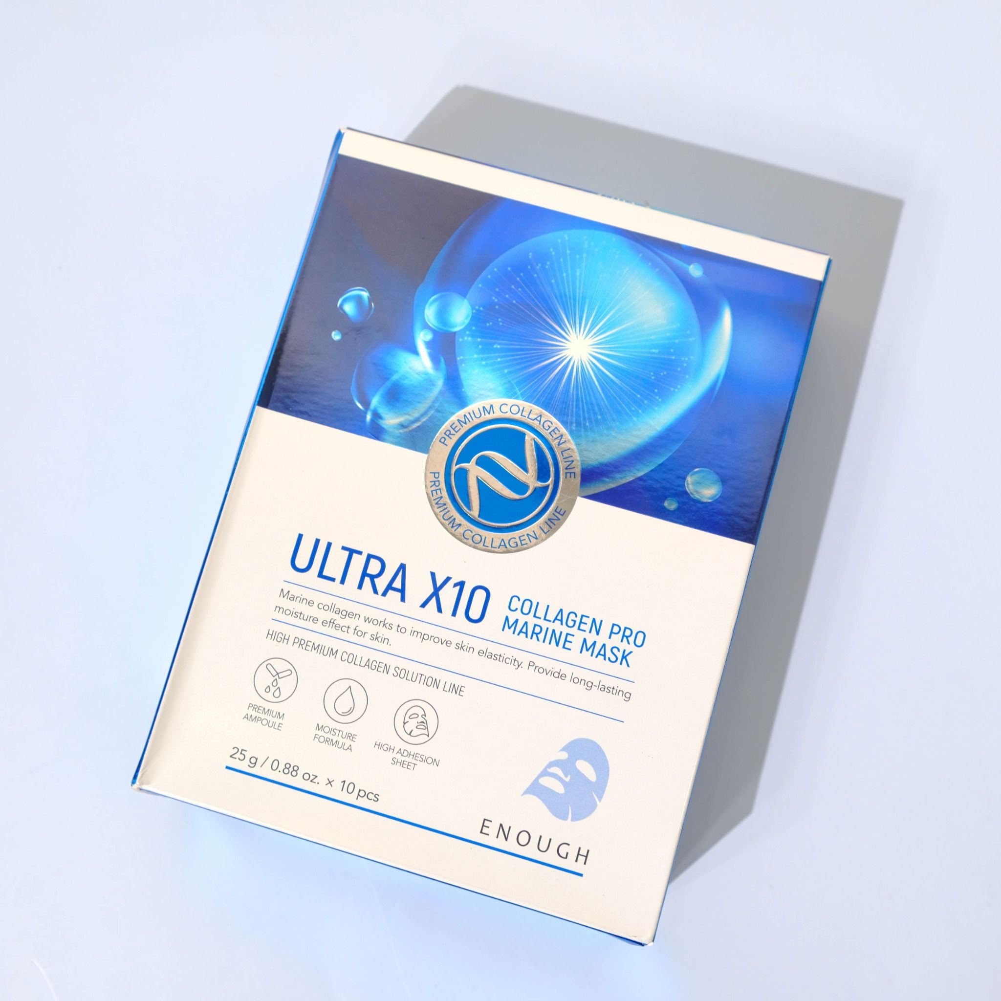 MẶT NẠ COLLAGEN CAO CẤP ENOUGH ULTRA X10 COLLAGEN PRO MARINE MASK ( HỘP 10 MIẾNG)