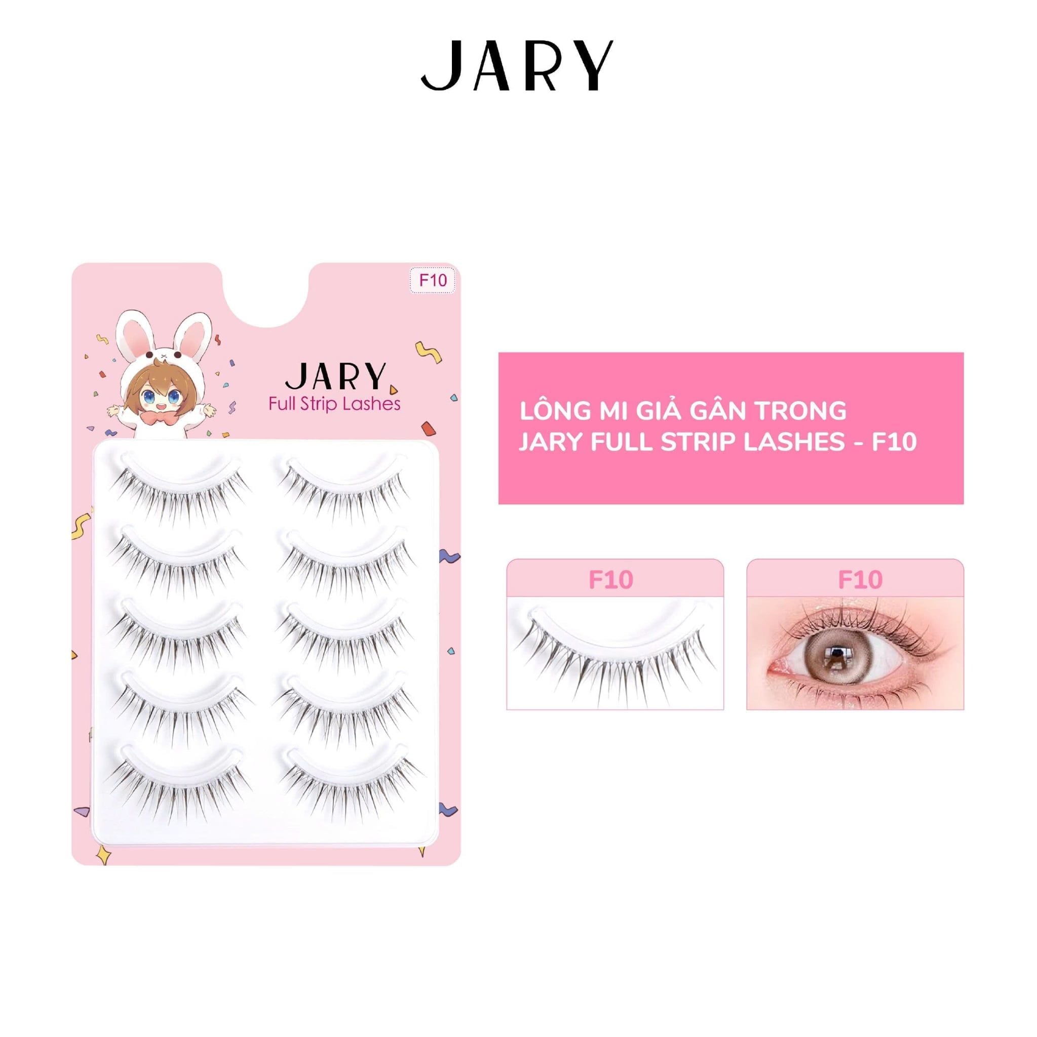 LÔNG MI GIẢ GÂN TRONG JARY FULL STRIP LASHES - F10