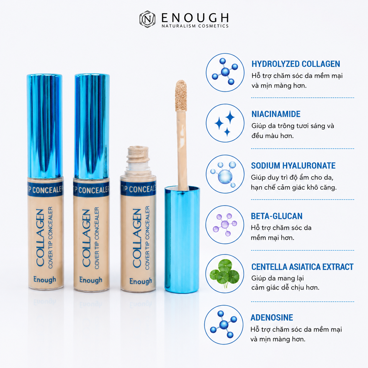 THANH CHE KHUYẾT ĐIỂM ENOUGH COLLAGEN COVER TIP CONCEALER