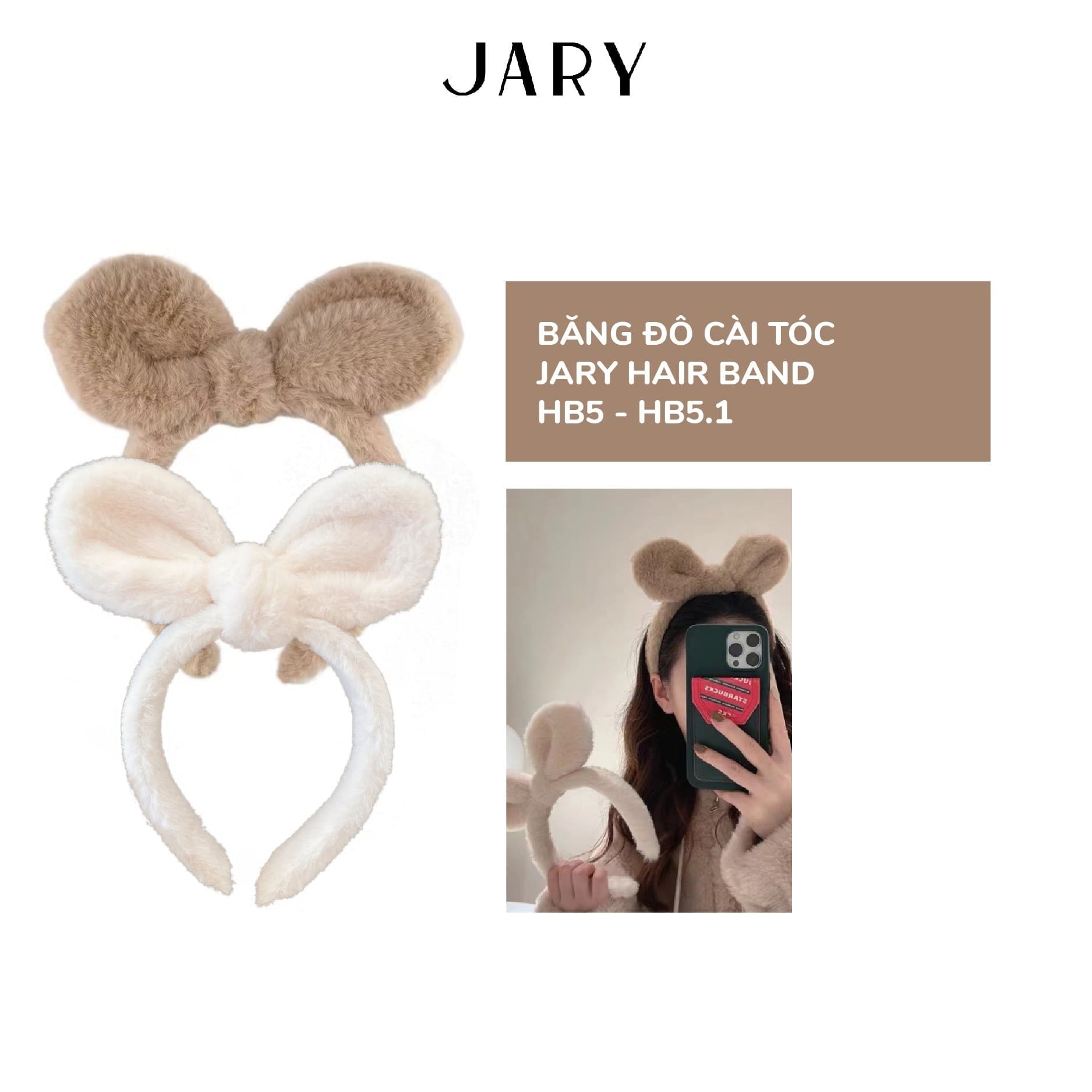 BĂNG ĐÔ CÀI TÓC HÌNH NƠ JARY HAIR BAND - HB5 - HB5.1