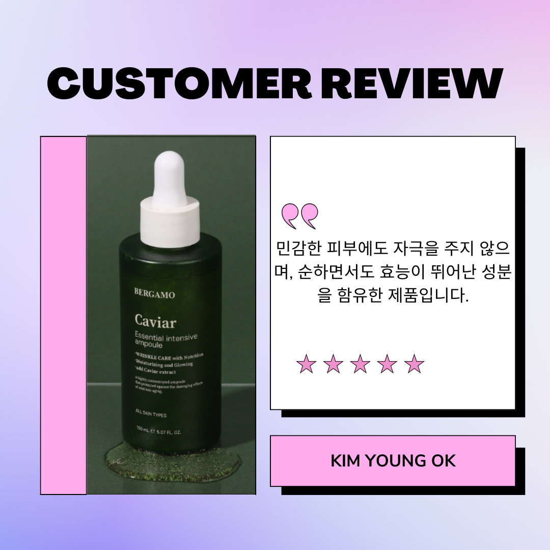 TINH CHẤT TRỨNG CÁ TẦM BERGAMO CAVIAR ESSENTIAL INTENSIVE AMPOULE