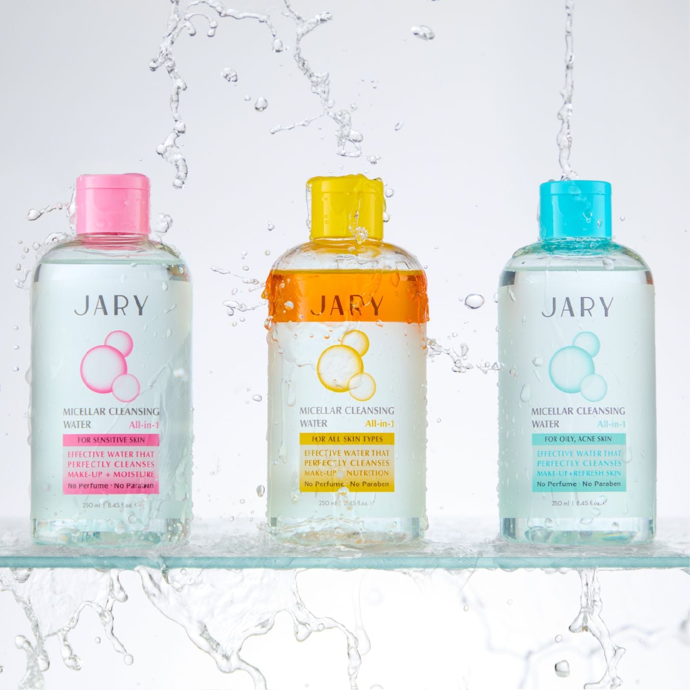 NƯỚC TẨY TRANG JARY MICELLAR CLEANSING WATER MÀU HỒNG - DÀNH CHO DA KHÔ, THƯỜNG, NHẠY CẢM