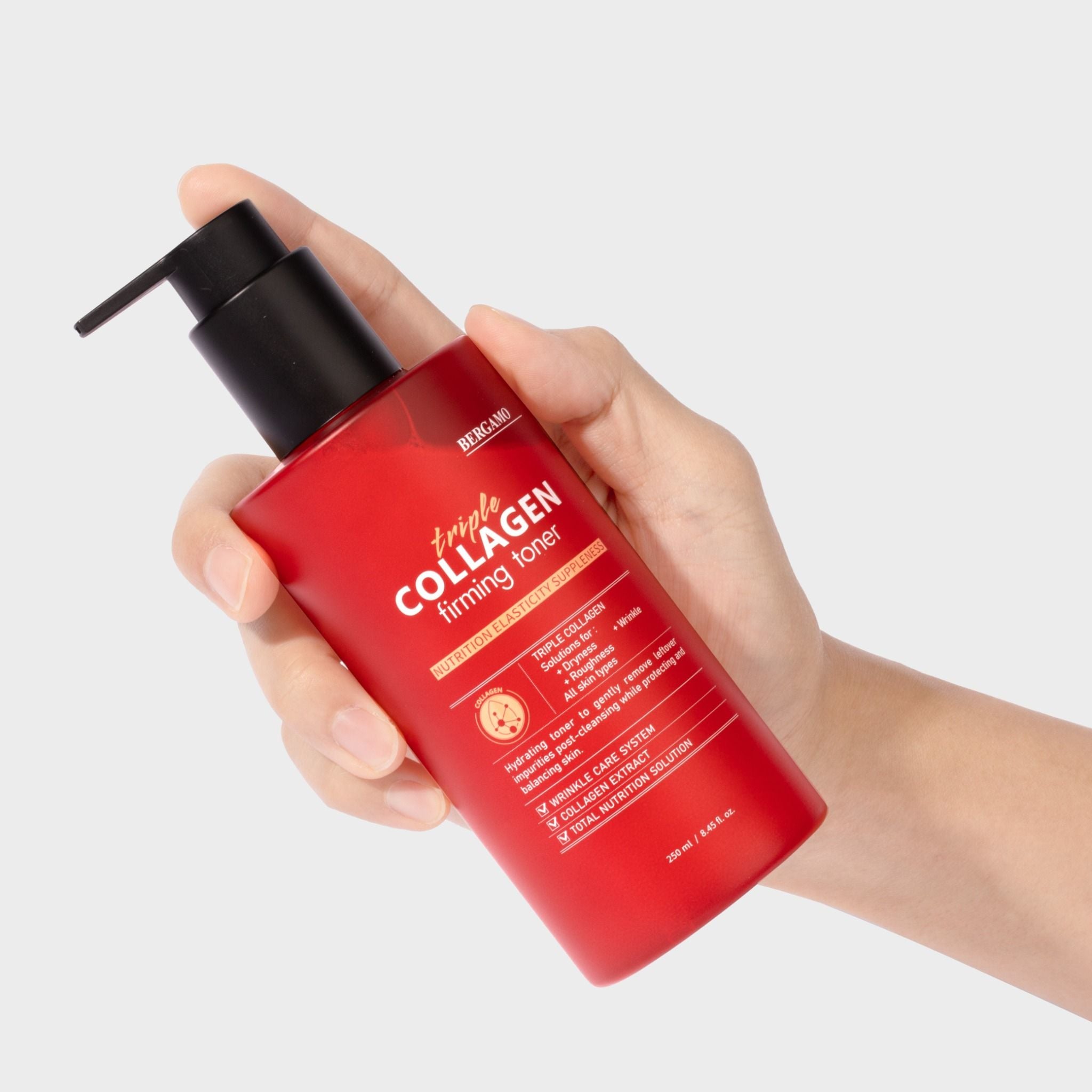 TONER COLLAGEN SĂN CHẮC BERGAMO TRIPLE COLLAGEN FIRMING TONER 250ML