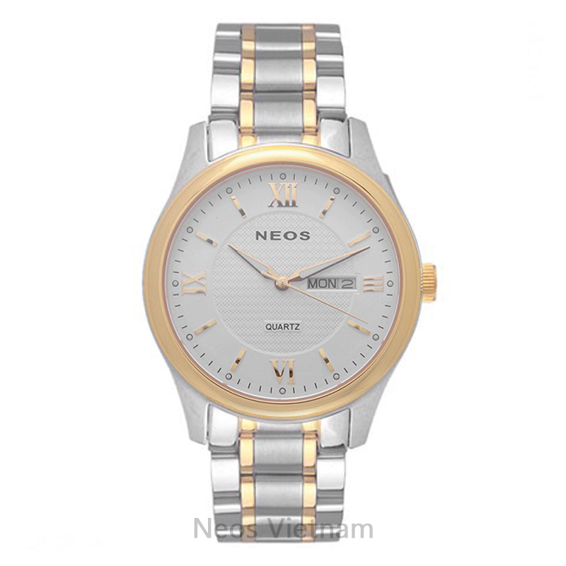 Đồng Hồ Neos N-30869M Nam Dây Thép Vàng