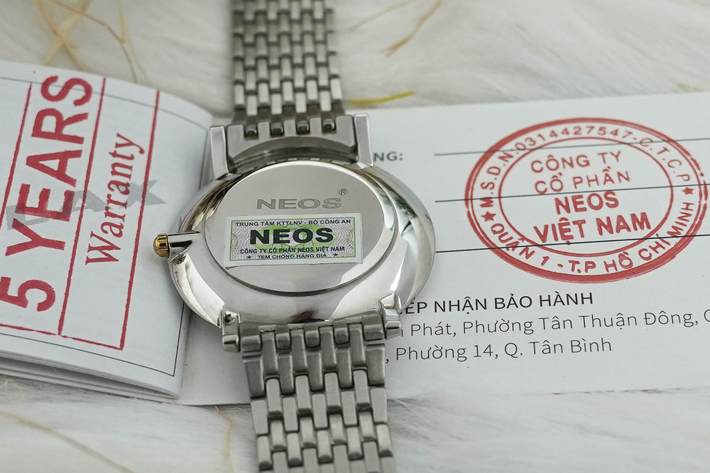 Đồng Hồ Nam Dây Thép Neos N-40676G Sapphire Bảo Hành Chính Hãng 5 Năm
