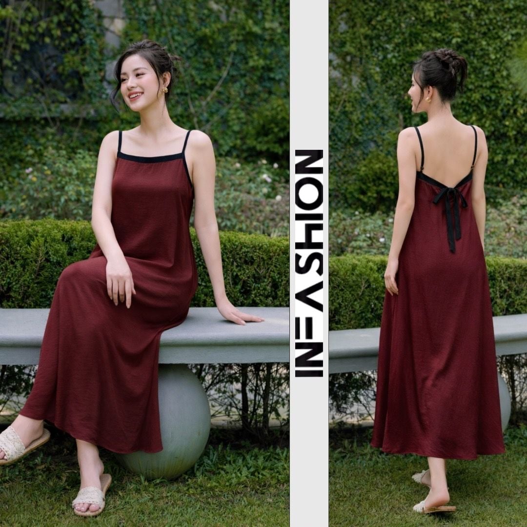 Đầm dây dài cột nơ sau 