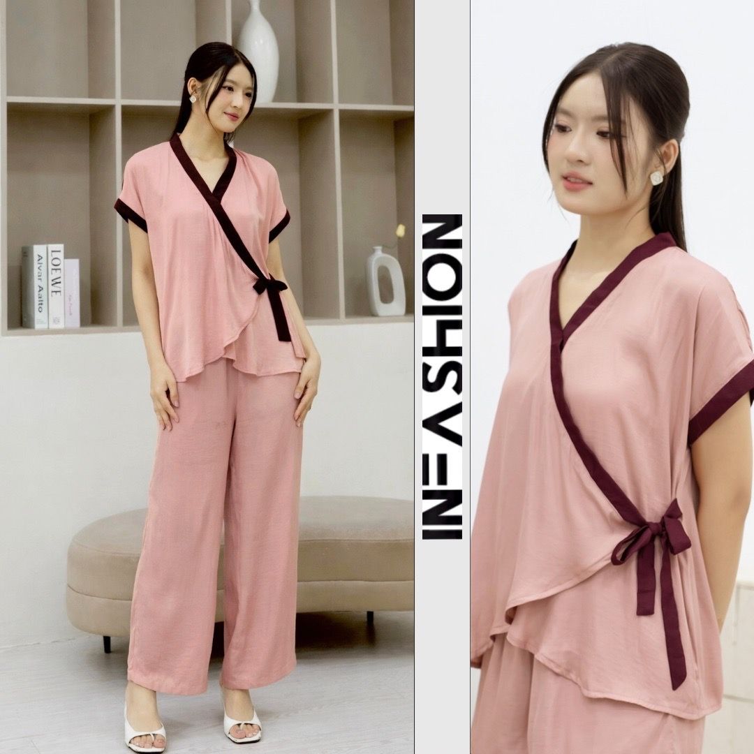  Đồ bộ quần dài yukata tay liền ngắn 