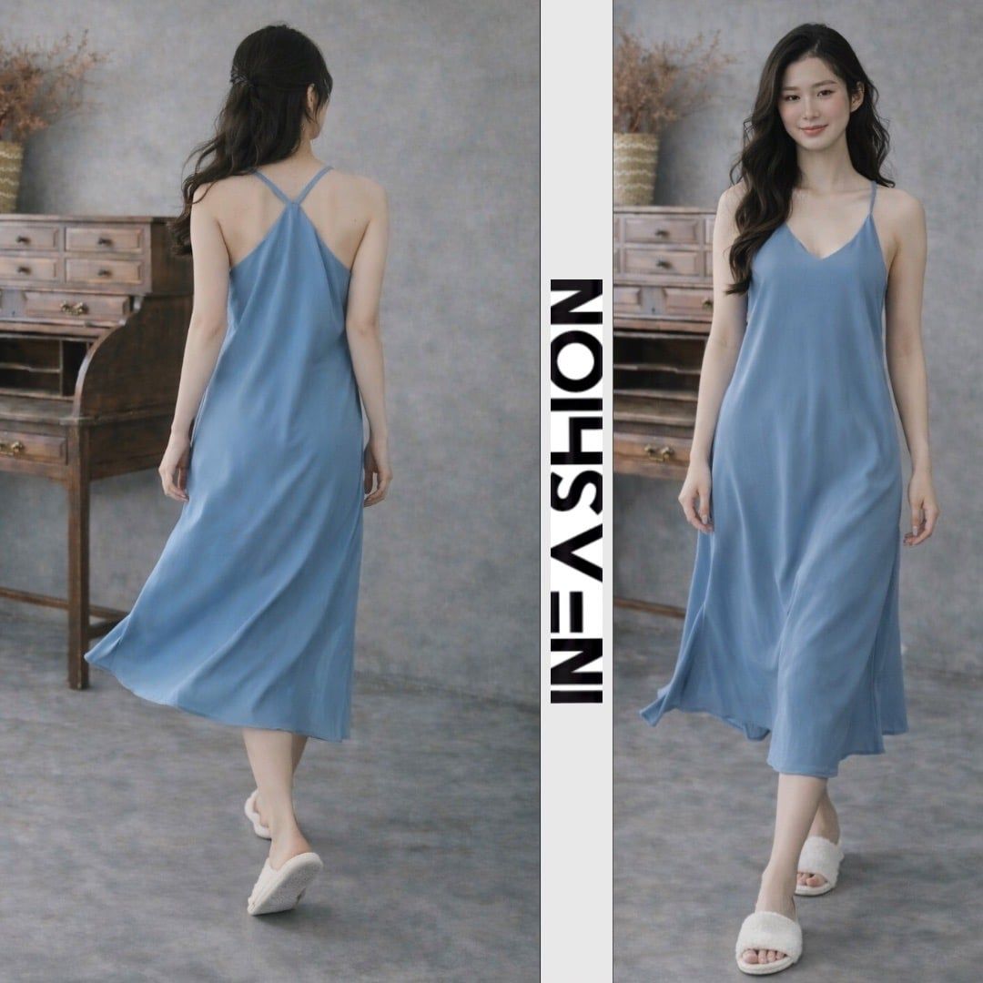  Đầm dây yếm xẻ 