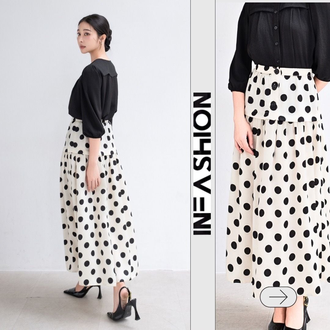  Chân váy xòe 3 nút 