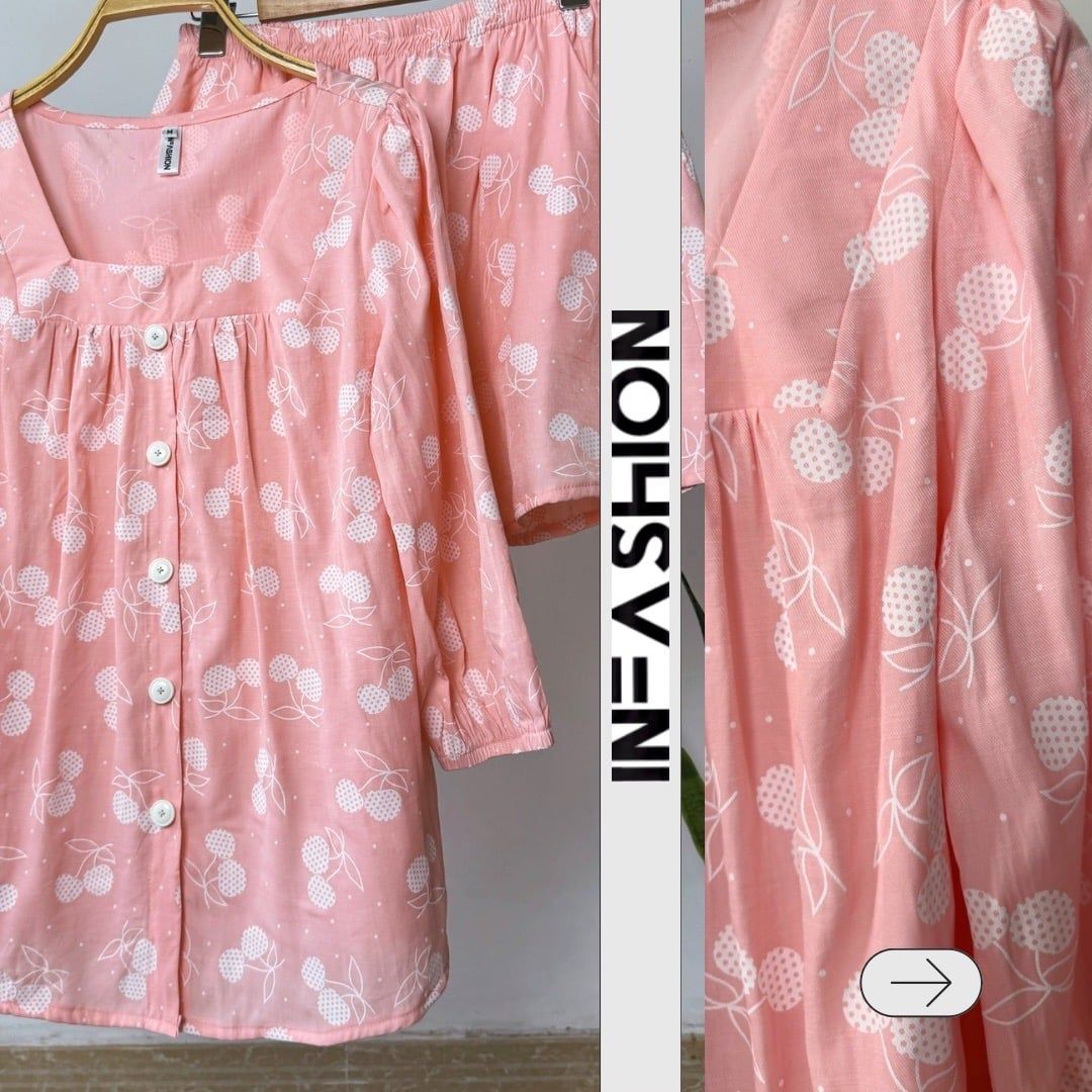  Bộ quần váy tay lửng cotton 