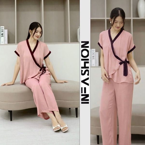  Đồ bộ quần dài yukata tay liền ngắn 