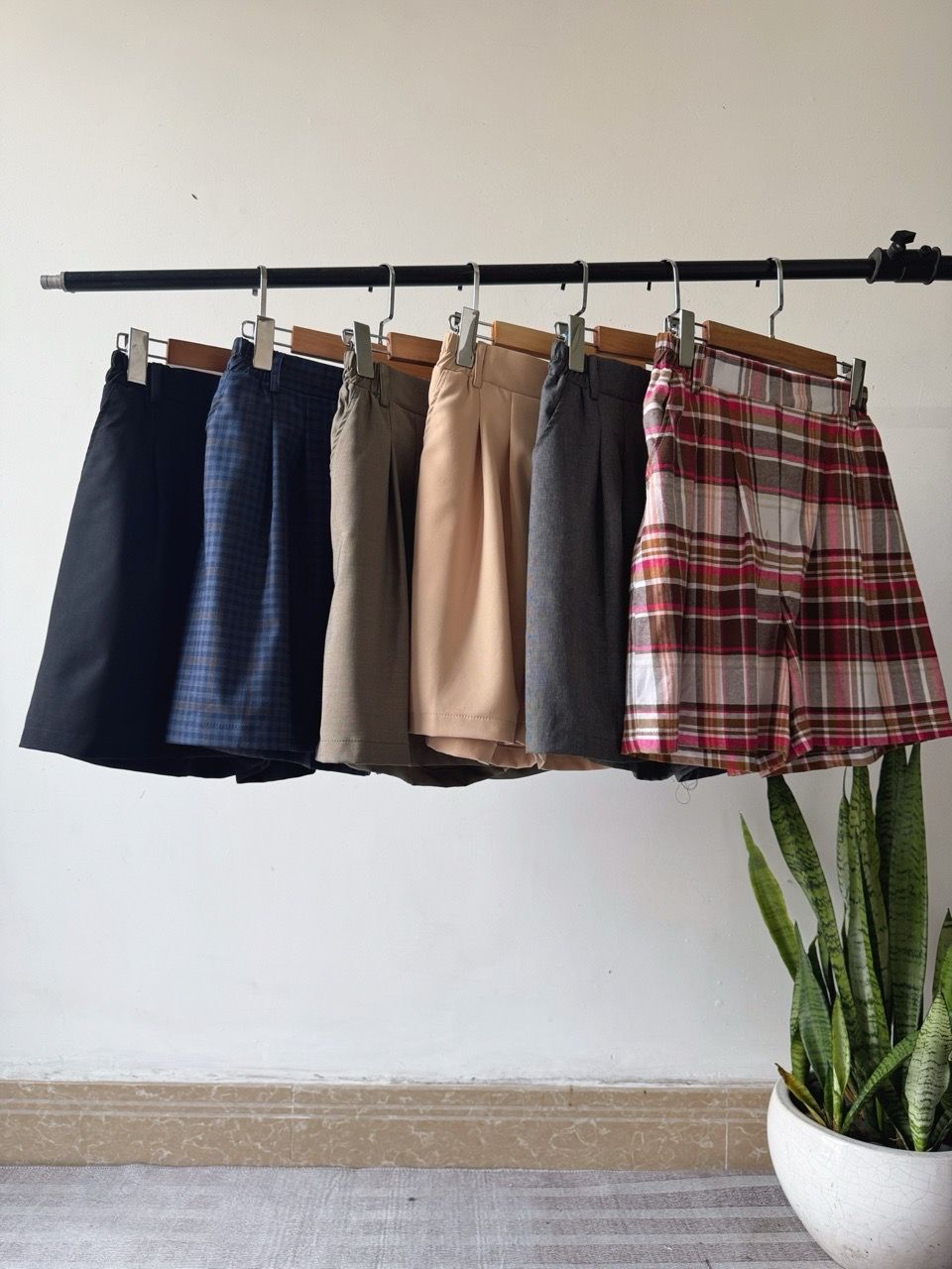  Quần short xếp 2 pli 