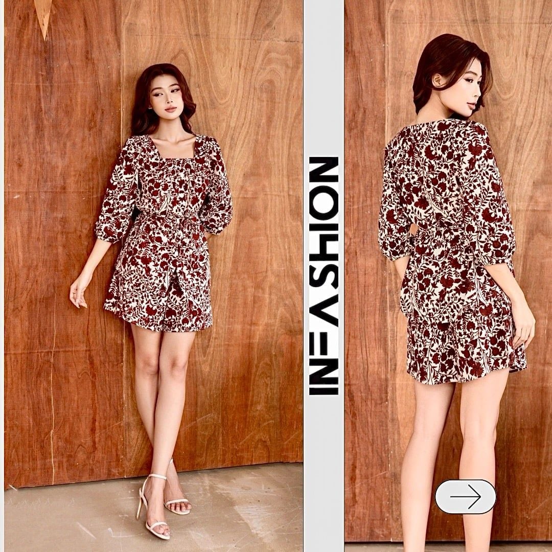  Bộ quần váy tay lửng cotton 